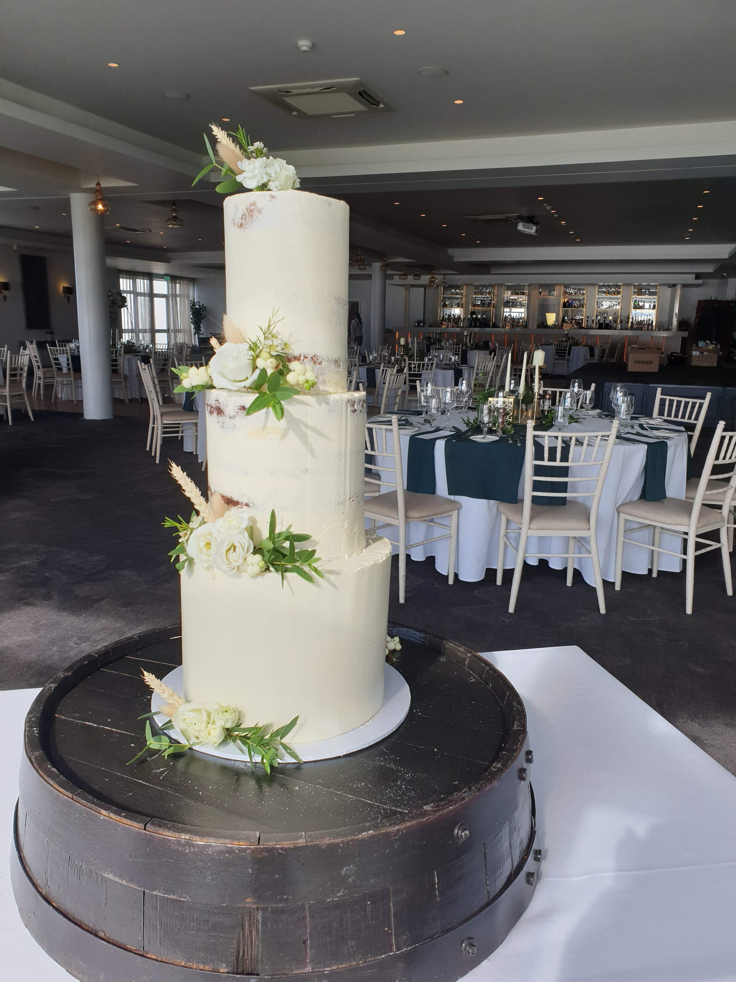 Semi Naked Wedding Cake