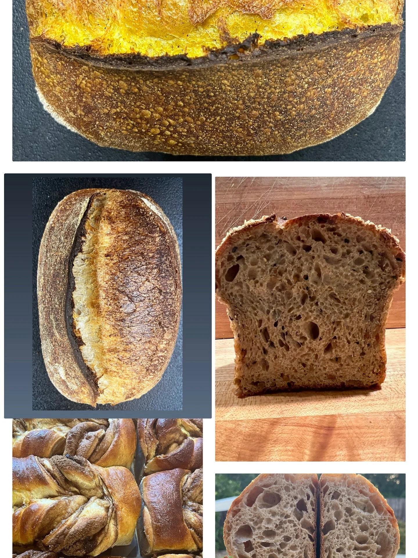 Website is updated order online for porch pickups. See me this Saturday Elk Grove 
I&rsquo;m happy to answer any questions you might have 😊

Butternut pumpkin seed sourdough 
Quinoa olive herb sourdough 
Honey wheat sesame sunflower sourdough 
Porri