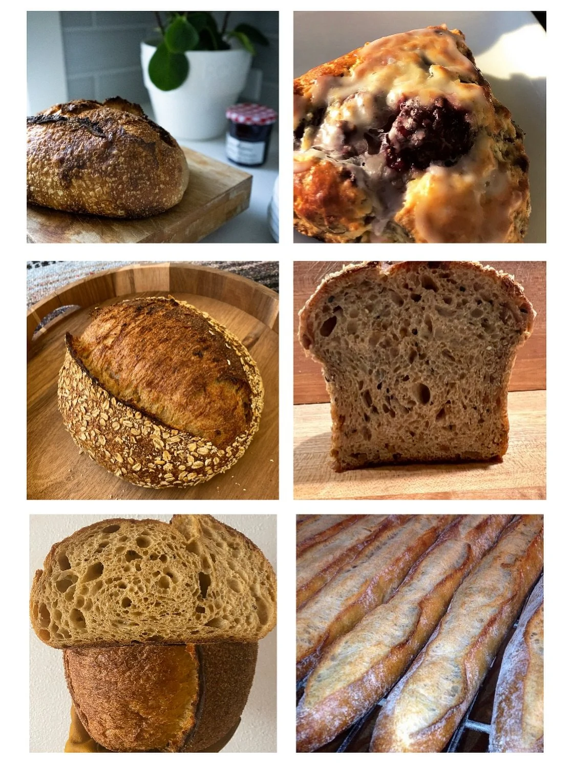 Bread menu 9/27 Saturday order online porch pickup OR Elk Grove farmers market 

Maple pecan oat porridge sourdough 

Cinnamon raisin rye sourdough loaf

Seeded marble rye sourdough loaf 

Traditional sourdough 

Quinoa olive herb sourdough 

Cinnamo