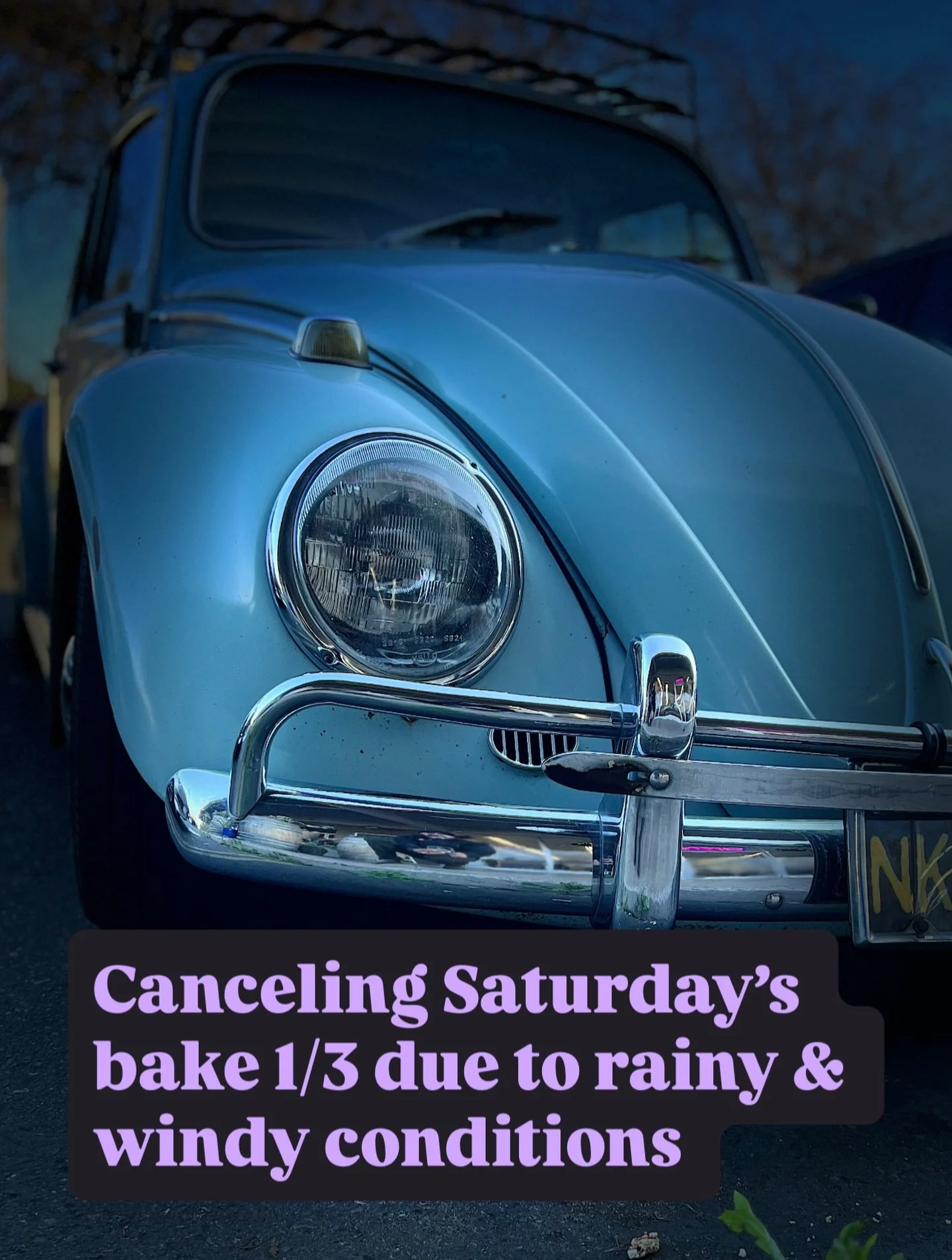 Sadly, I&rsquo;m counseling my Saturday 1/3 bake due to rain and windy conditions. Will run the same menu next week, hopefully the weather cooperates. #andybakesbread