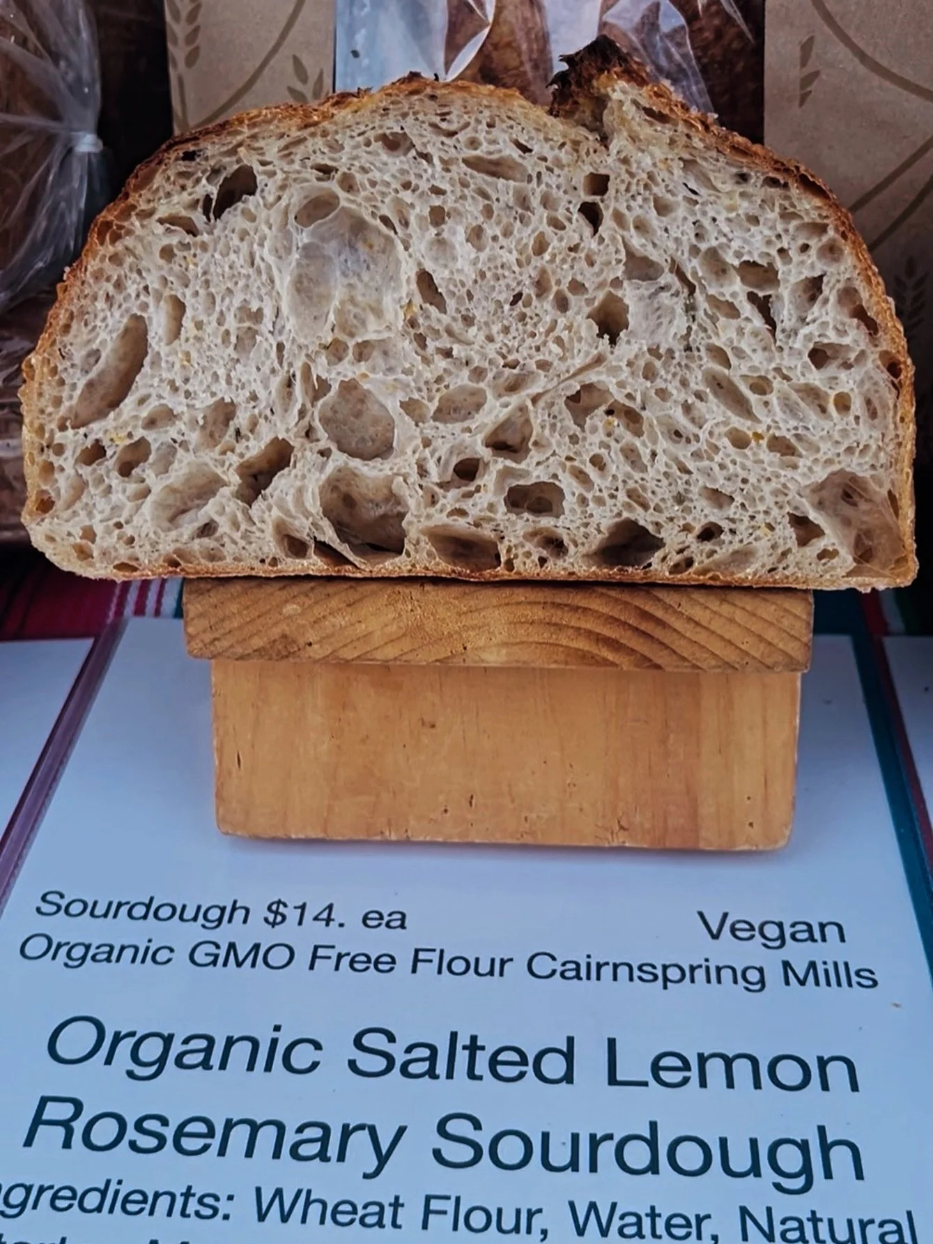 2/21 Saturday the weather looks good. 
I&rsquo;m planning to bake bread. 
I&rsquo;ll have:
Salted lemon rosemary, quinoa olive 
oat porridge molasses, &amp; honey sesame sunflower sourdough&rsquo;s As well the other breads I usually bake. Jump online