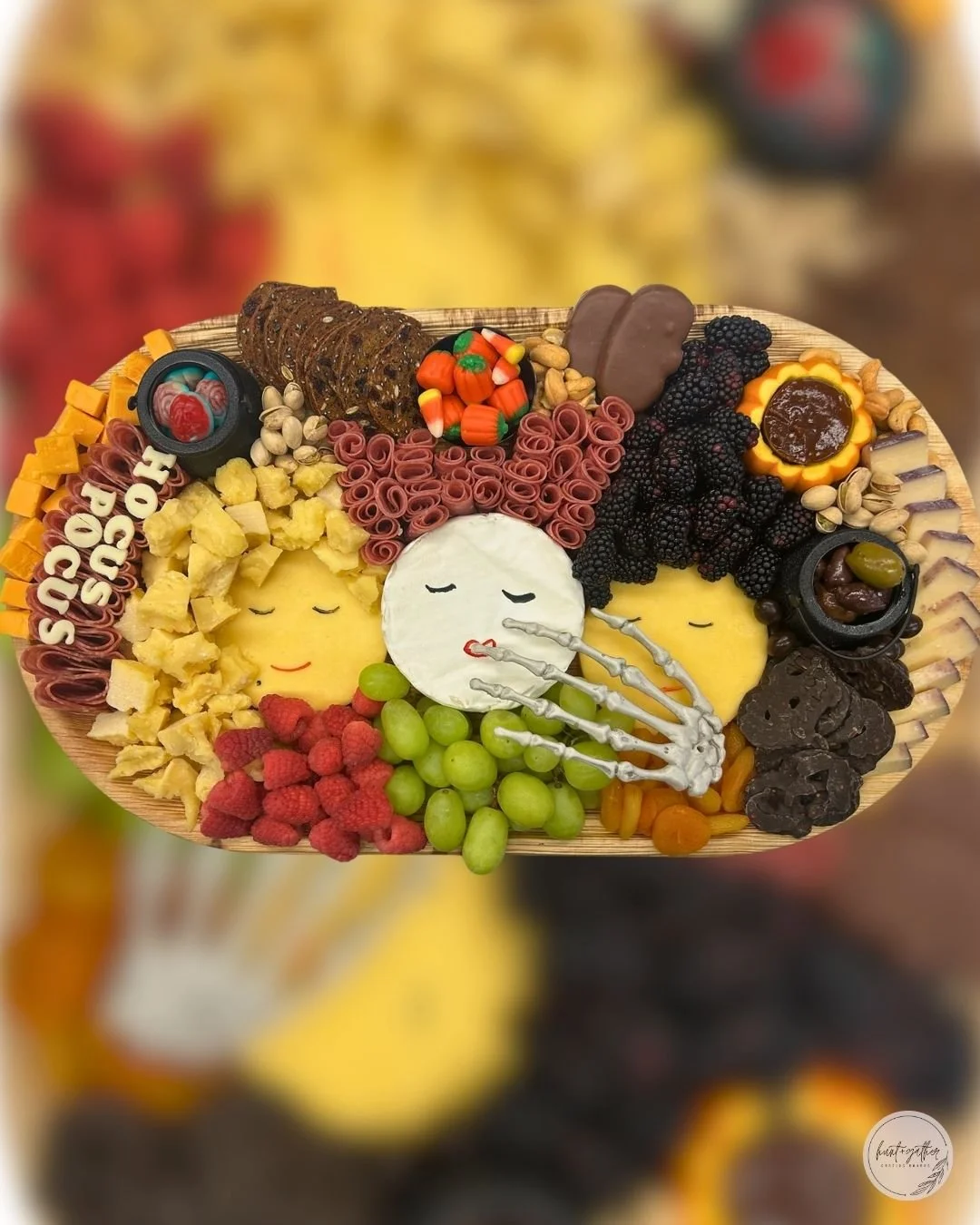 I put a spell on you and now you're... cheese! 🧙‍♀️🧹🌙 Two weeks until Halloween! 
#HuntAndGatherGrazing #Charcuterie #SmallBusiness #DowntownLaCrosse