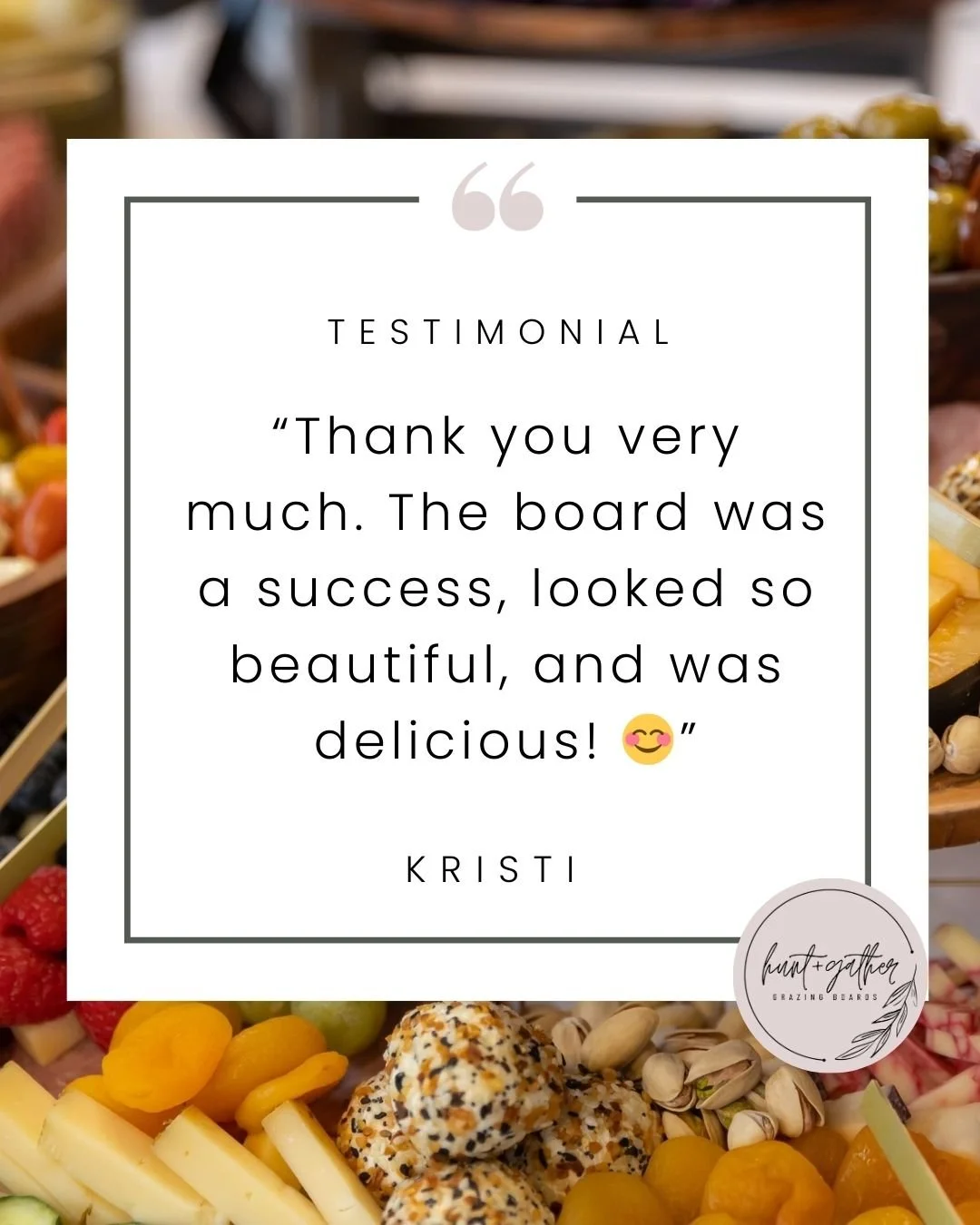 🧀 Testimonial Tuesday 🧀 #HuntAndGatherGrazing