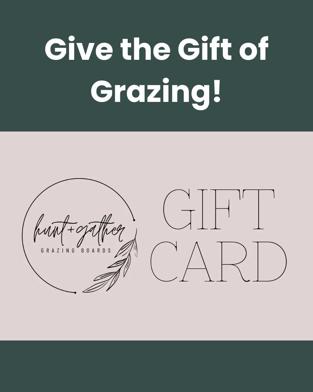 Did you know we offer digital gift cards for purchase on our website? 🎁💻 Give the gift of grazing this season as a delicious present for anyone on your list! Options range from $15-$200. Order at https://huntandgathergrazing.company.site/

 #HuntAn