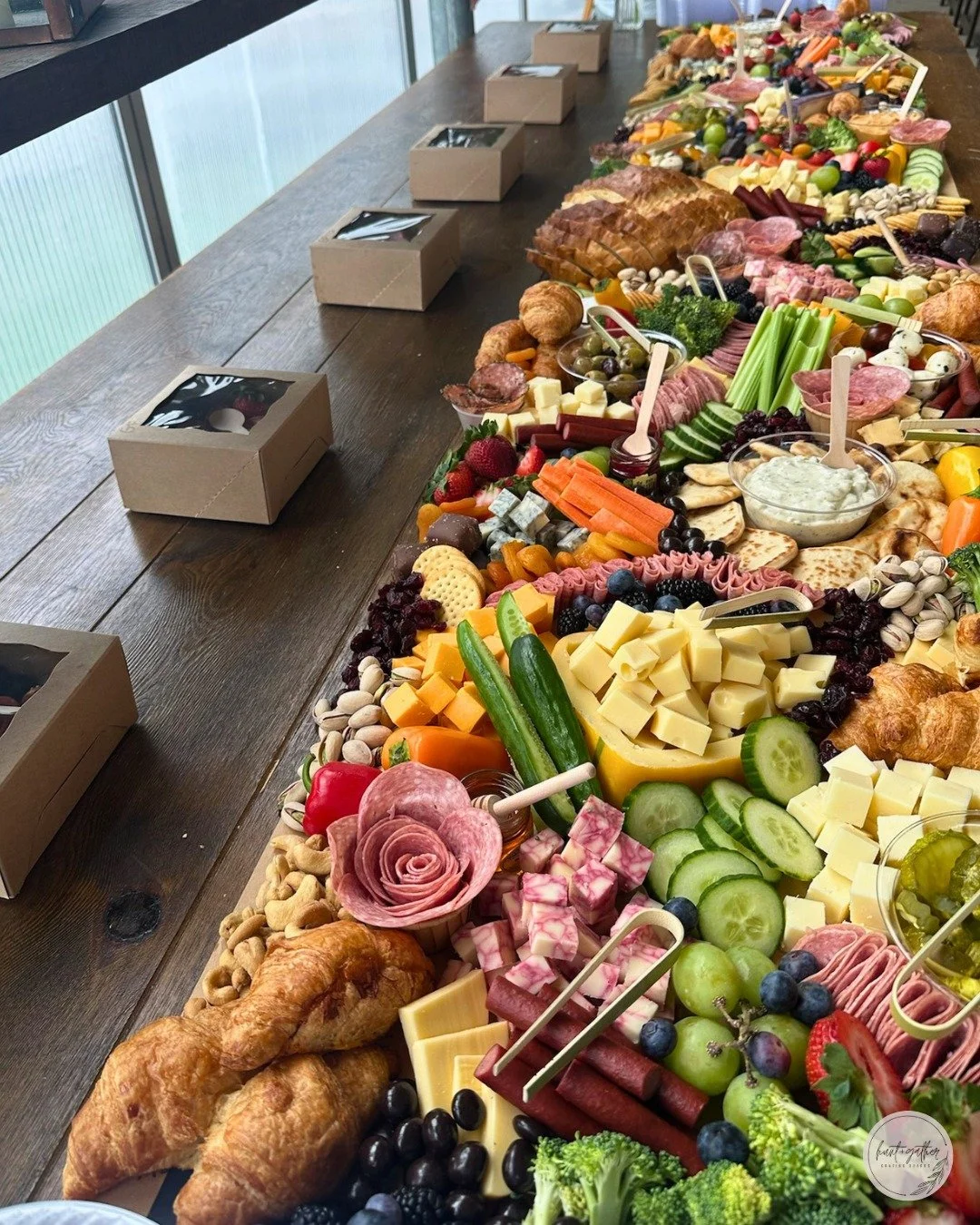 Sealed with a stunning spread! 💍🧀 Interested in a setup for your big day? Fill out our inquiry form at huntandgathergrazing.com/inquire

#HuntAndGatherGrazing #Charcuterie #SmallBusiness #DowntownLaCrosse #WeddingSetups