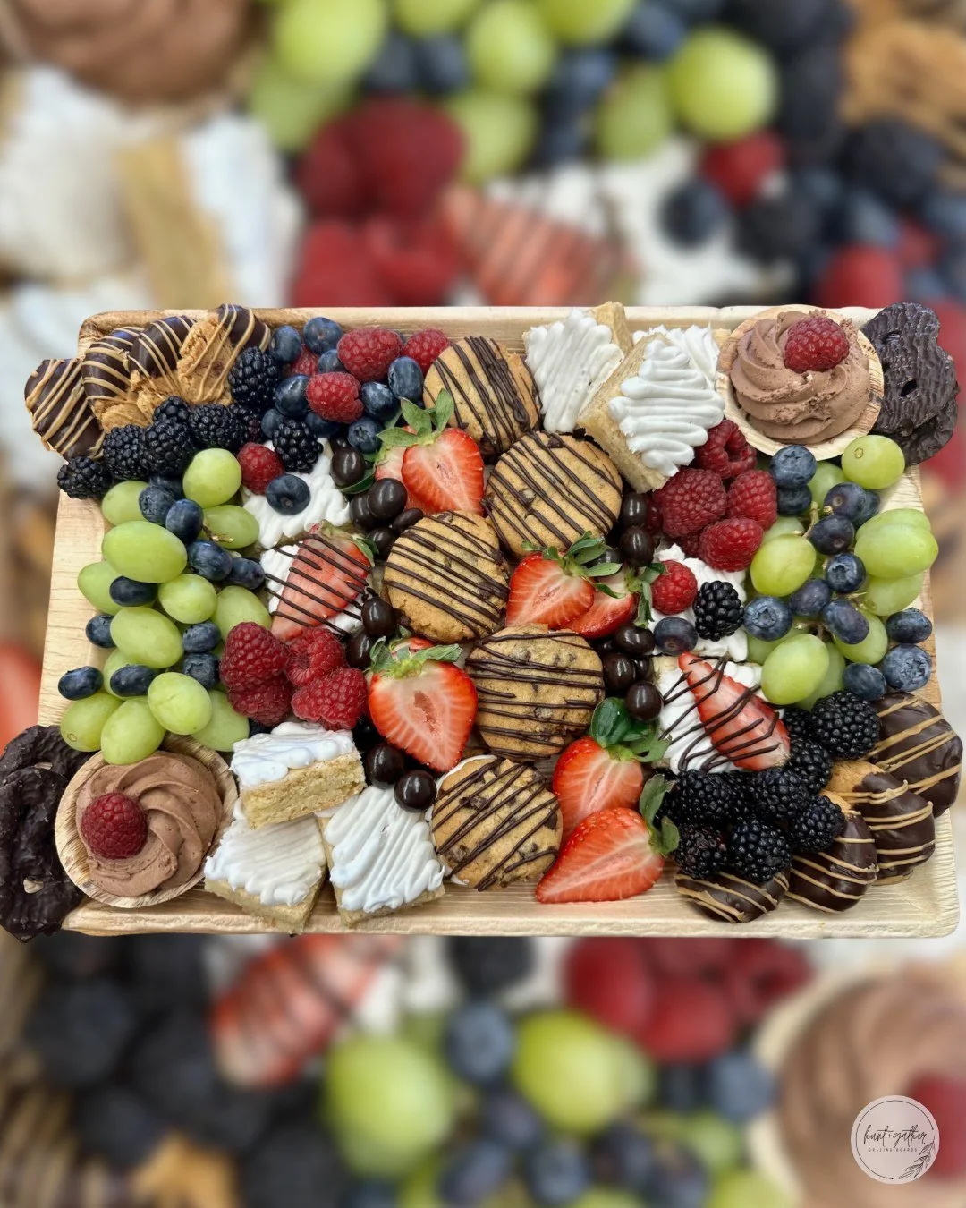 Fruit + dessert = the perfect pairing ✨

#HuntAndGatherGrazing #Charcuterie #DessertBoard #SmallBusiness #DowntownLaCrosse