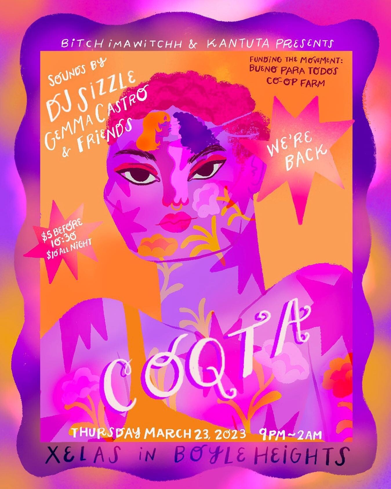 Chile the way this palette has its grips on me&hellip;. Anyways!! 2Nite @co.q.ta returns at @houseofxelas for a good ole sapphic time
⁣💖cuir parti celebrando the latinx di&aacute;spora:⁣
black &amp; brown femmes - thems to the front⁣
🌟We are raisin