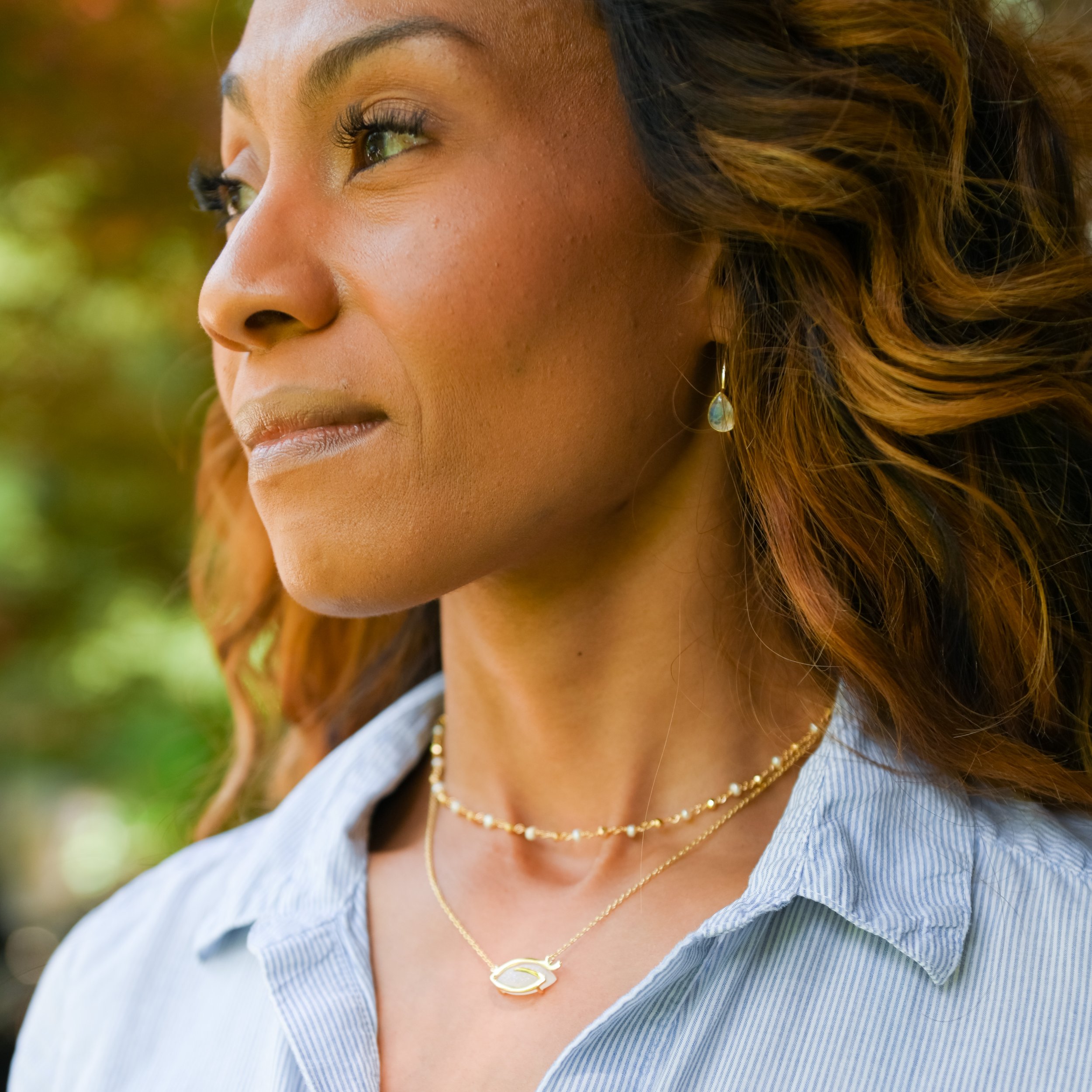 Kimberly James Earring Moonstone Connection Hoop LS-4917.jpg