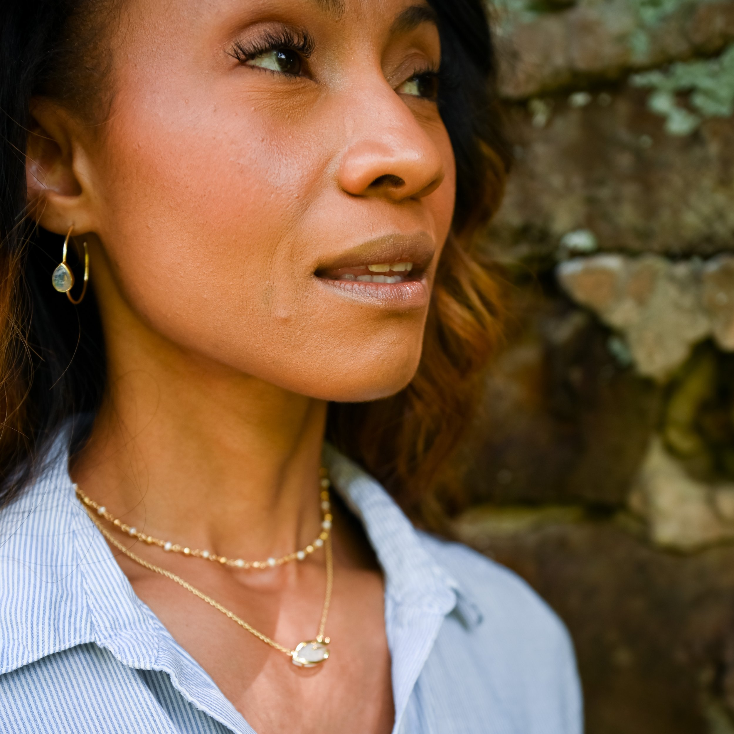 Kimberly James Earring Moonstone Connection Hoop LS-4904.jpg