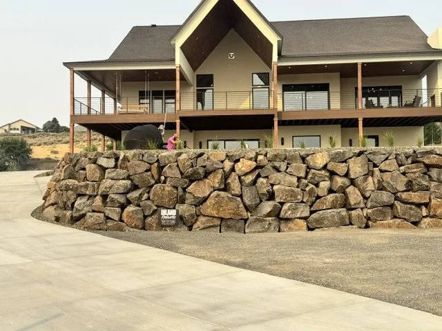 Large rock wall