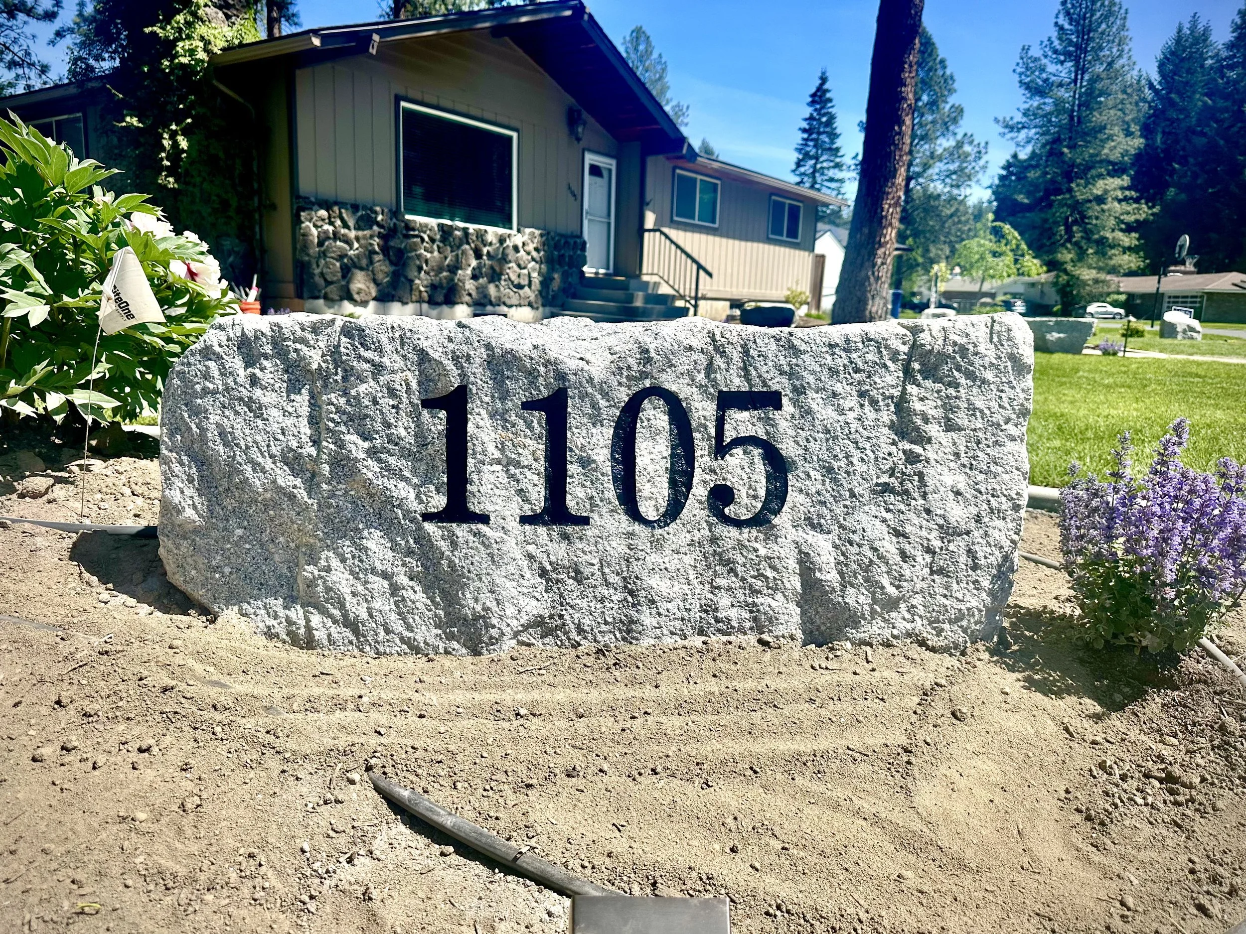Custom address rock