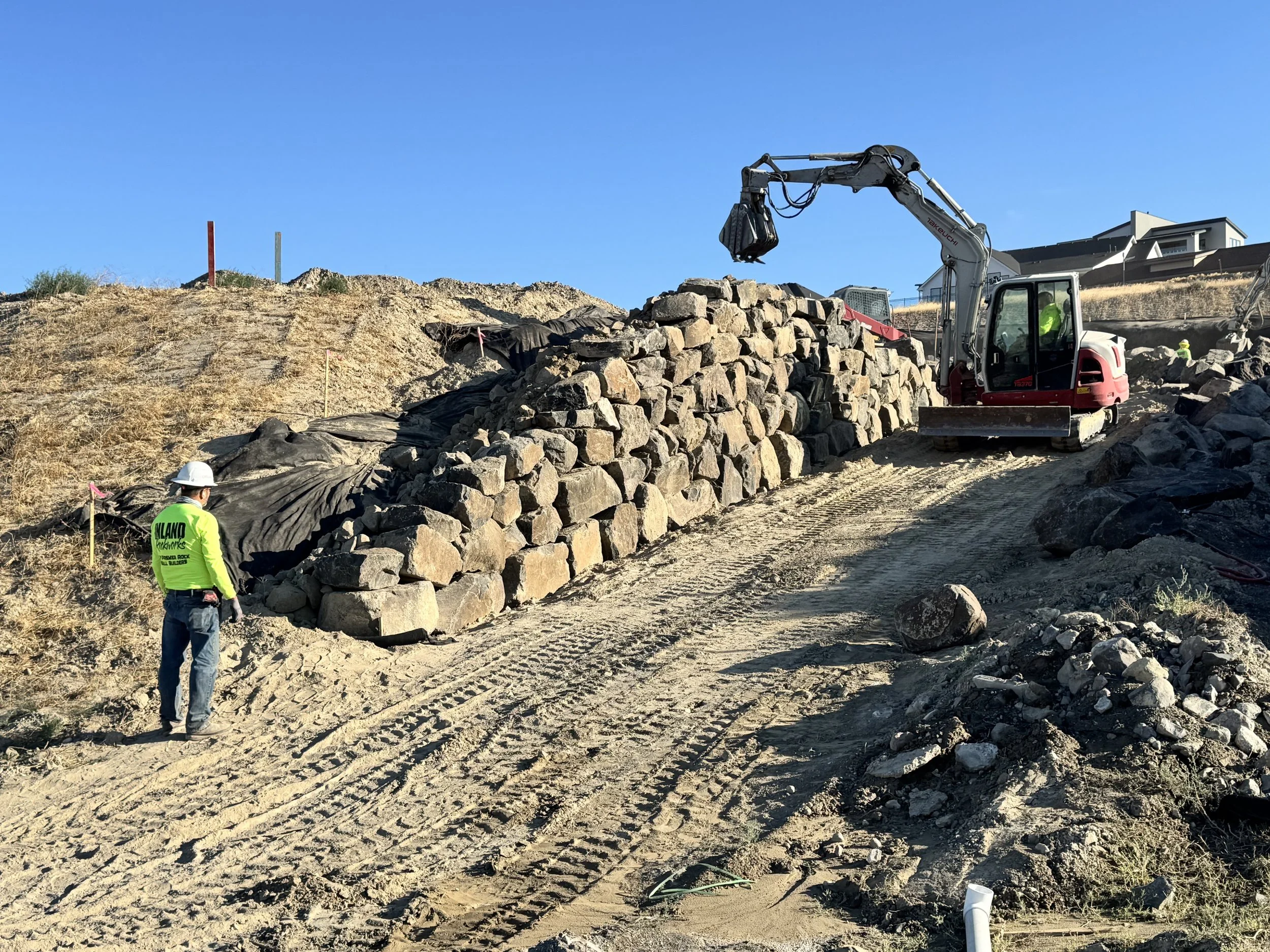 Large rock wall
