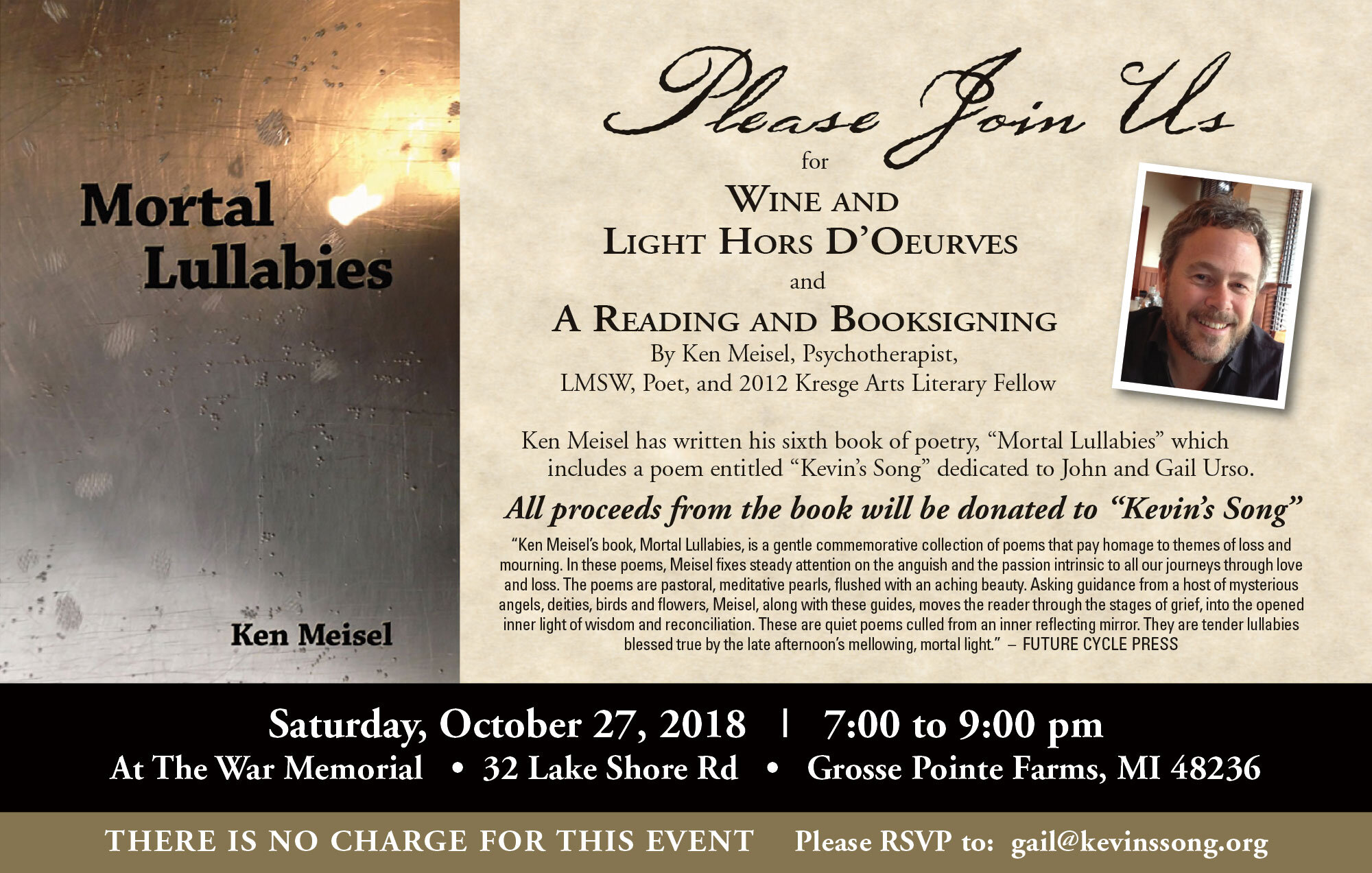 Mortal Lullabies: A Reading and Booksigning with Ken Meisel