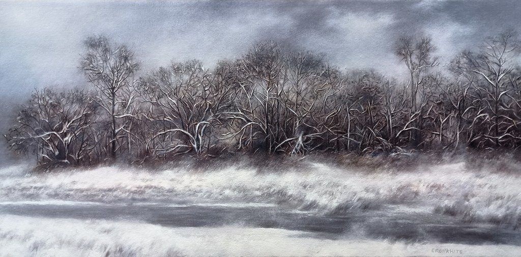 Studying a winter landscape with the artist Donald Cronkhite
