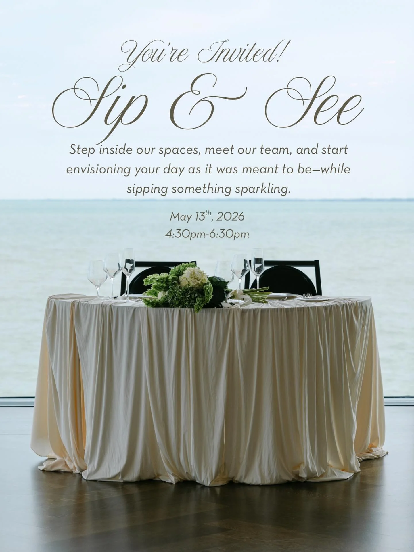 You&rsquo;re engaged! Now what? ✨

Join us for our next monthly open house created for newly engaged couples to explore our spaces, connect with our team, and begin envisioning the celebration ahead.

Sparkling pours as you explore 🥂

Rsvp is encour