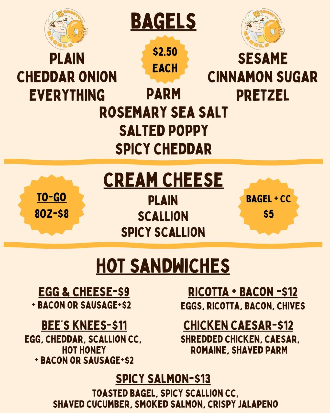 This Sunday @pastureandplenty from 9-11am we are back with our full sandwich menu. Pre-orders will be packed and ready for you. Sandwiches, coffee, additional bagels and cc can be ordered at the pop-up. Plenty available even if you missed the pre-ord