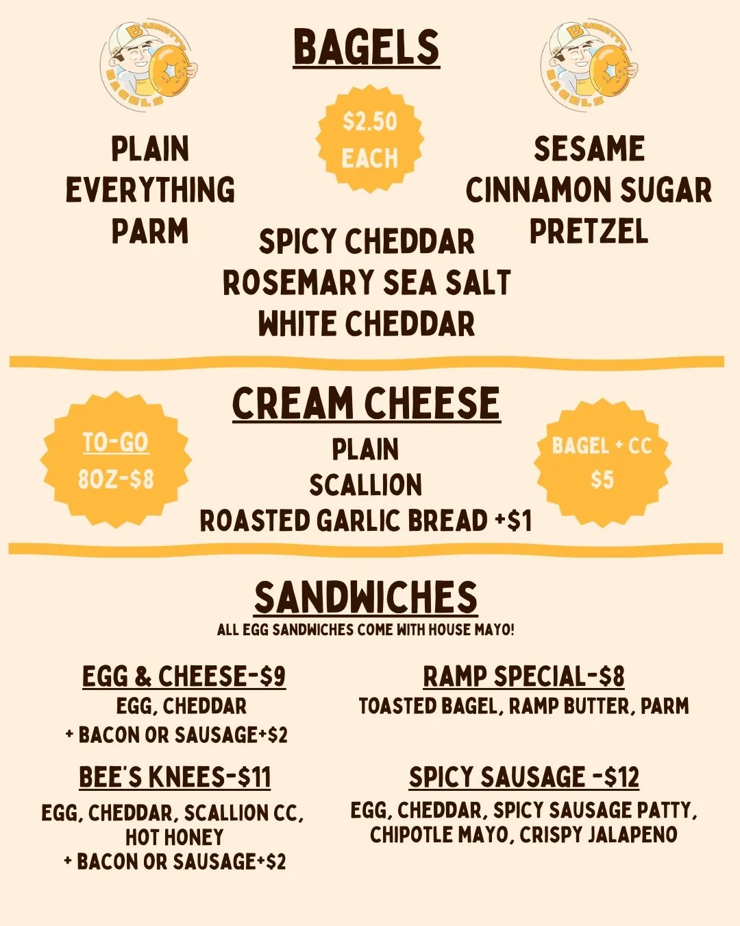 It&rsquo;s here. We are back. Our first farmers market of 2026. We start selling at 9 the @monroestreetfarmersmarket. Pre-orders will be packed and ready for you. Everything else can be ordered at the tent. Sandwiches, bagels, cream cheese. We have i