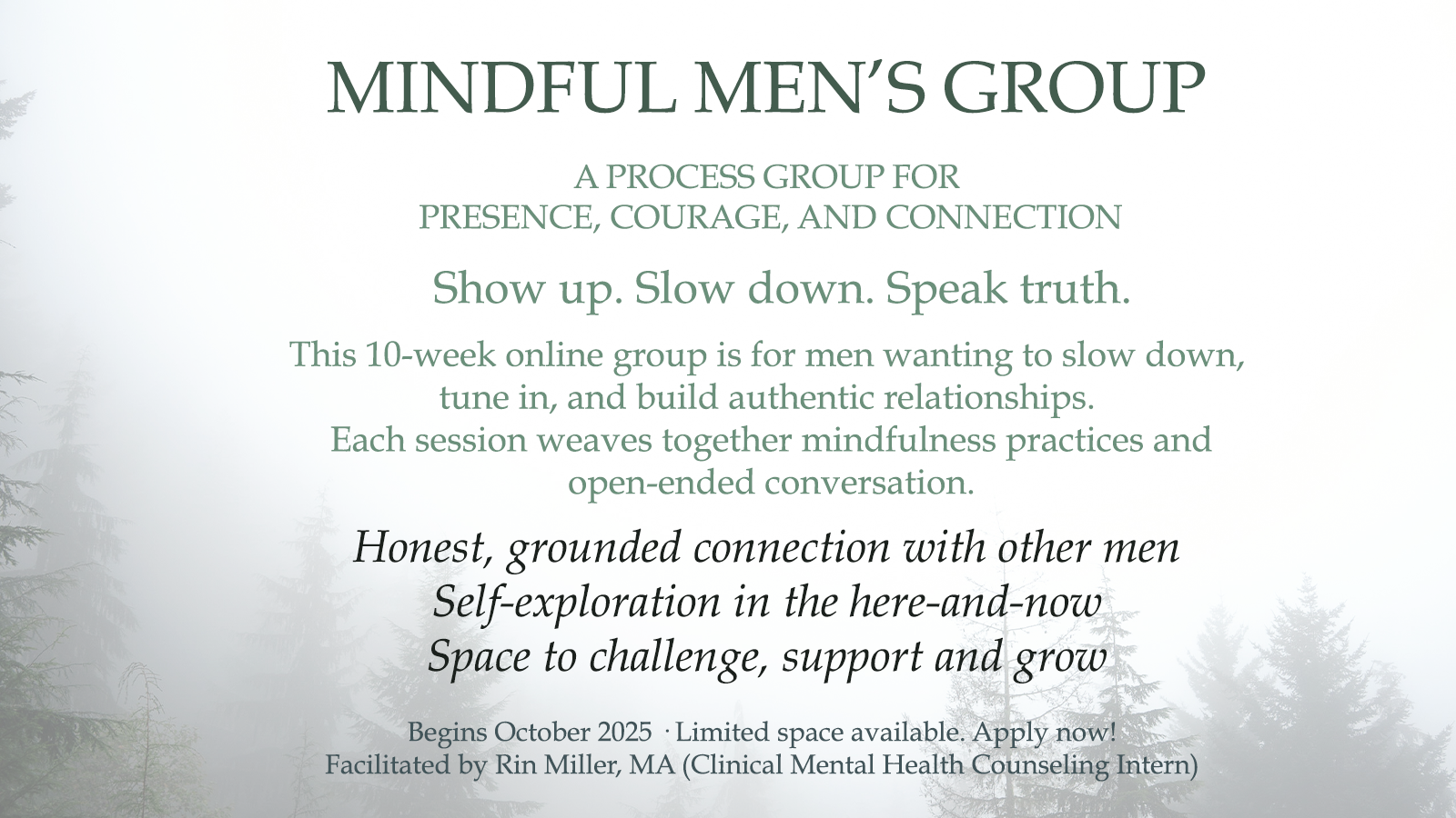 Mindful Men: A Process Group for Presence, Courage, and Connection