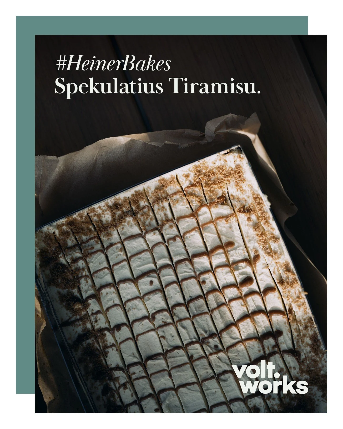 Winter came early &ndash; and it brought dessert.

Heiner&rsquo;s festive take on tiramisu layers Spekulatius cookies, mascarpone, and fresh raspberries into something between a hug and a caffeine kick.

Made for short days, long meetings, and second