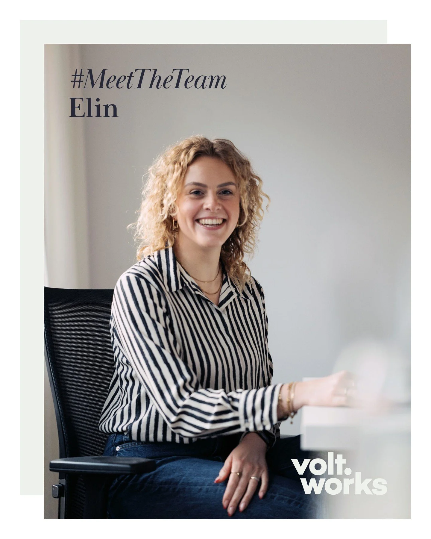 Meet Elin – Voice of our channels and master of smooth operations

Elin manages our social media and self-promotion. She also supports our coworkers and guests, helps run the space day-to-day, and takes the lead on event planning at volt.works.