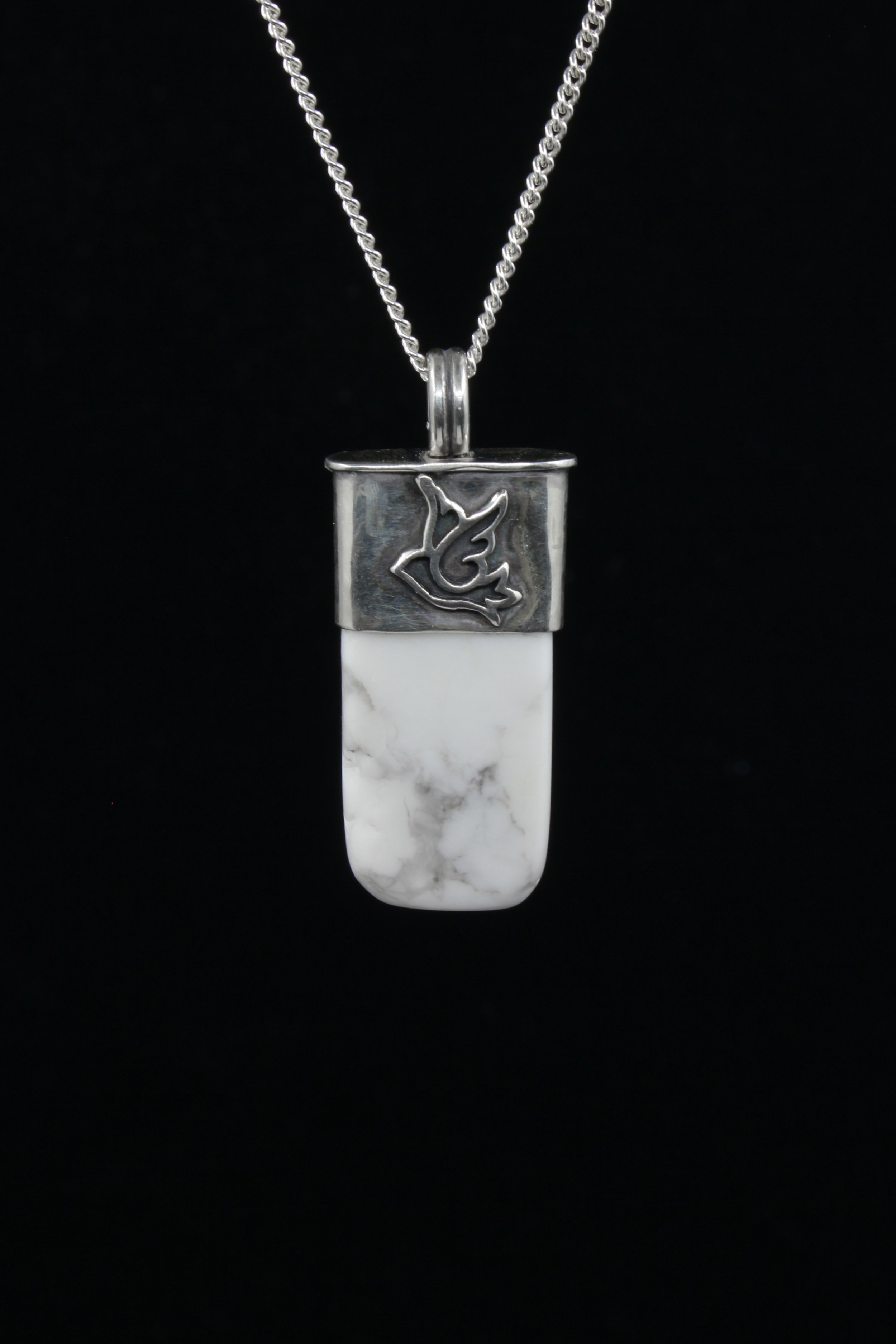 Howlite Dove Reversible Talisman