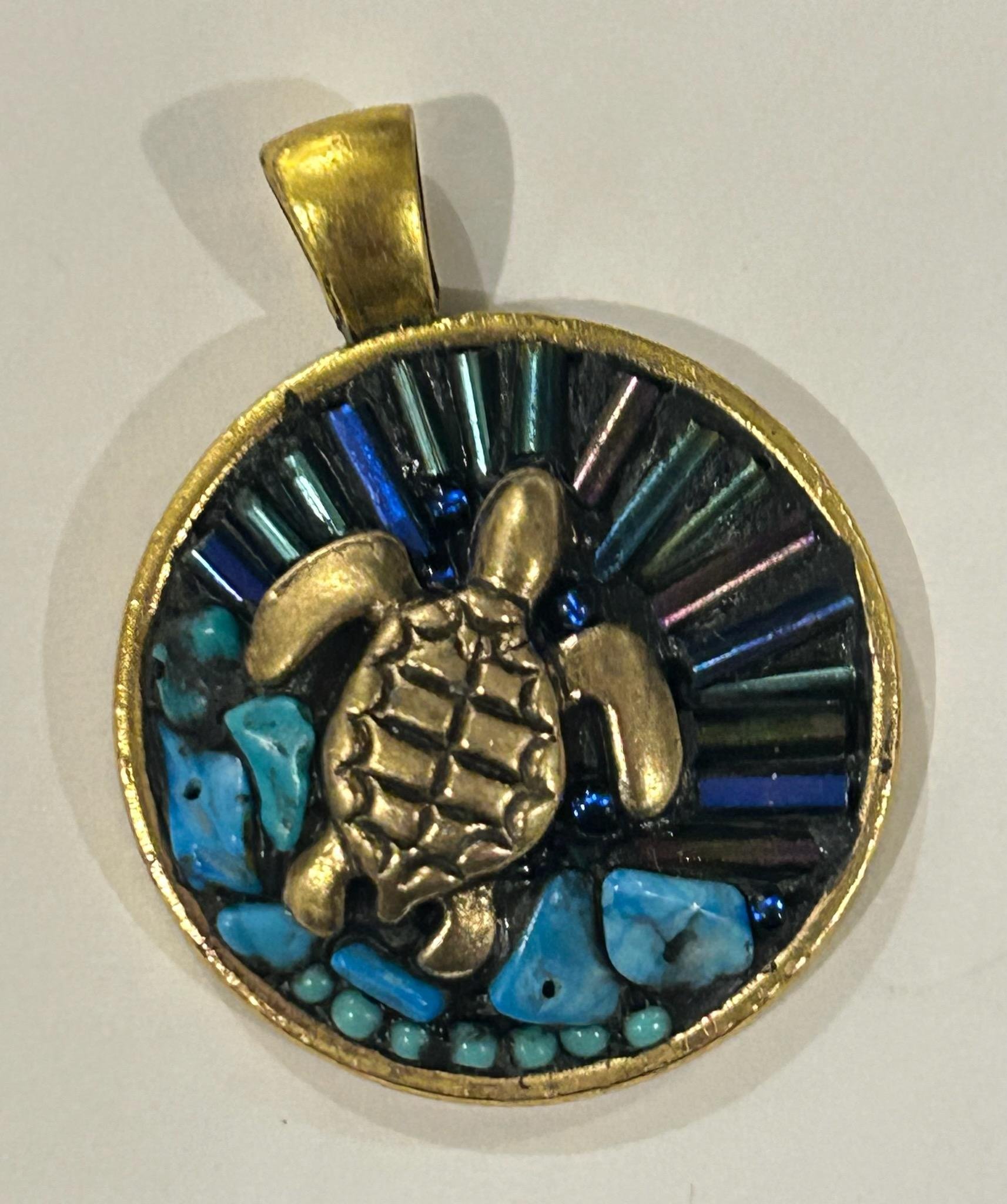 Turtle Mosaic Pendant