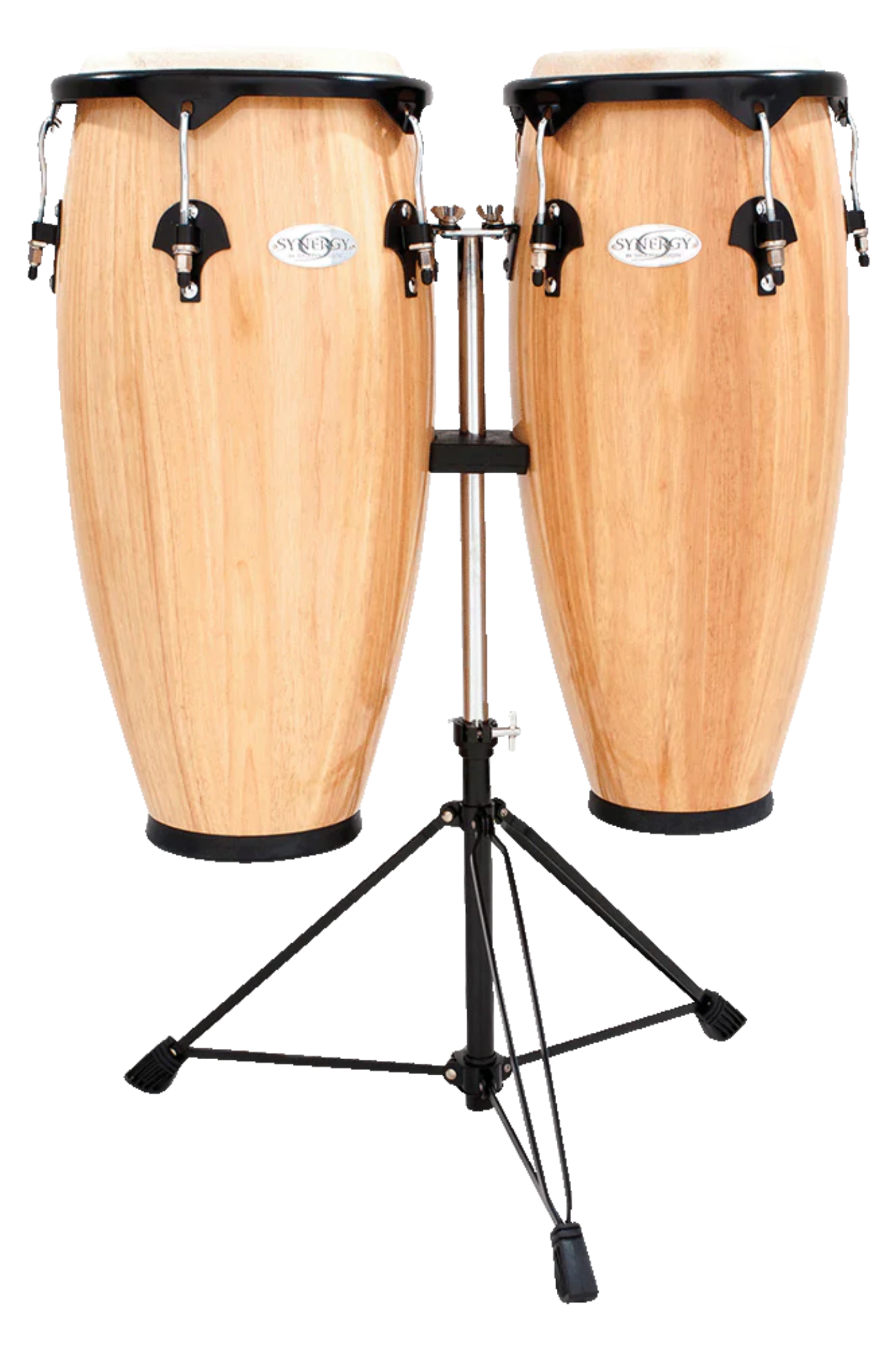 Toca 2300N Wood Conga Set with Double Stand - Synergy Series - Natural **DROPSHIP**