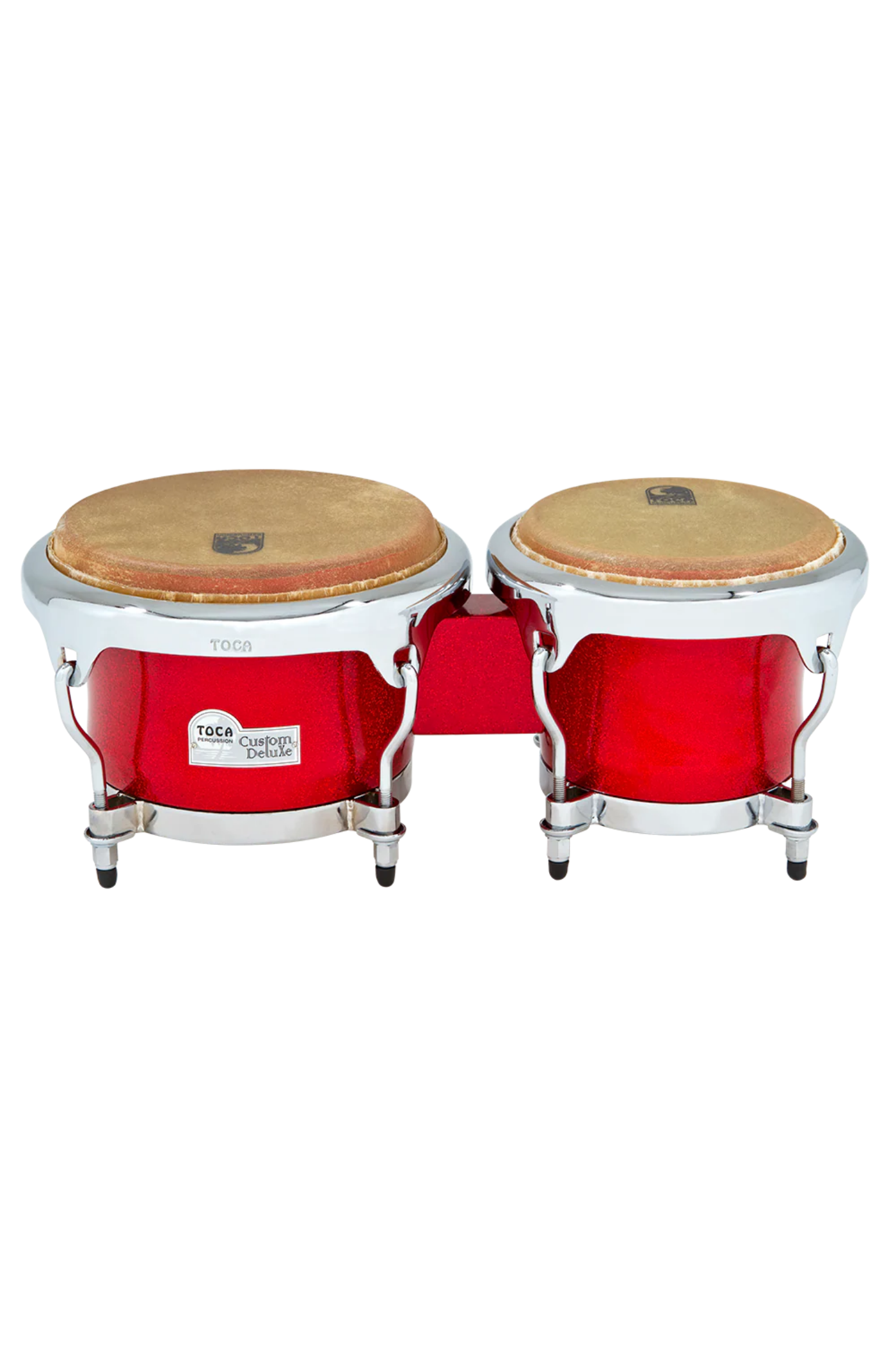 Toca 4600FR Custom Deluxe Fiberglass Bongos - Red Sparkle **DROPSHIP**