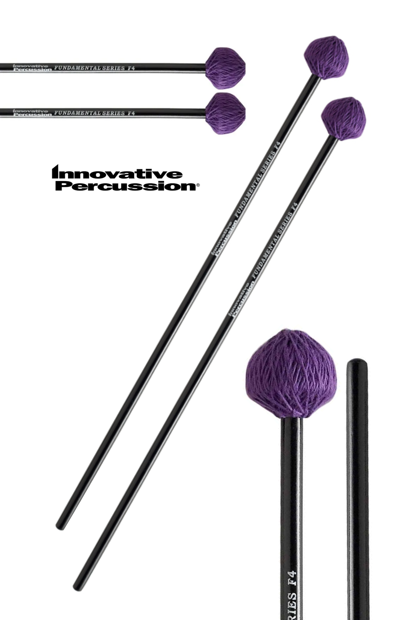 Innovative Percussion F4 Vibraphone Mallets - Fundamental Series - Birch - Hard