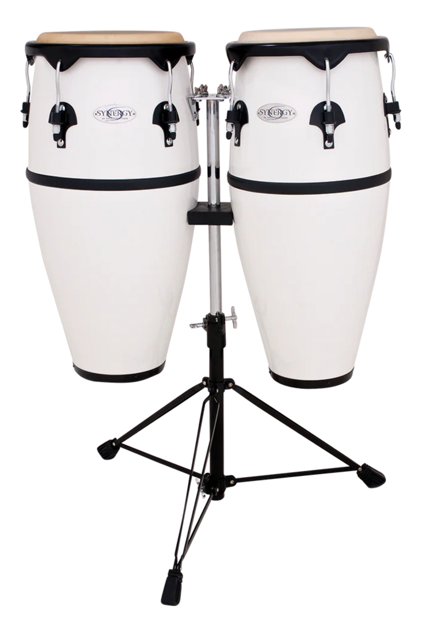 Toca 2300FWH Player's Series Fiberglass Conga Set with Double Stand - White **DROPSHIP**