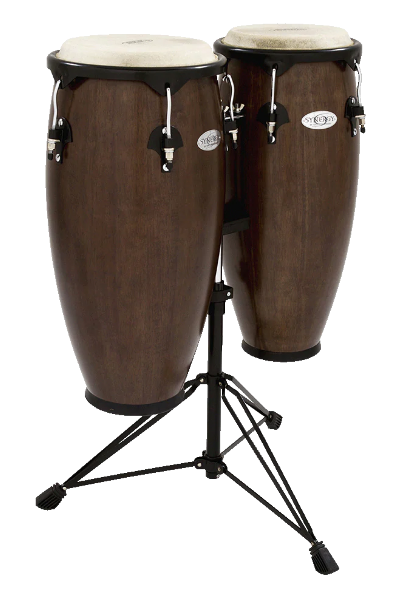 Toca 2300TOB Wood Conga Set with Double Stand - Synergy Series - Tobacco **DROPSHIP**