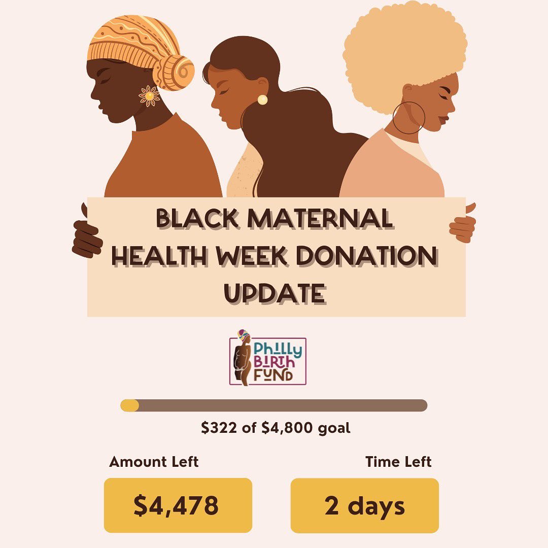 Black Maternal Health Week 2024 is coming to an end! As we continue to uplift Black women and birthing people, considering donating $24 to PBF towards our homebirth grant! Can&rsquo;t donate but still want to support? Share to your story and encourag