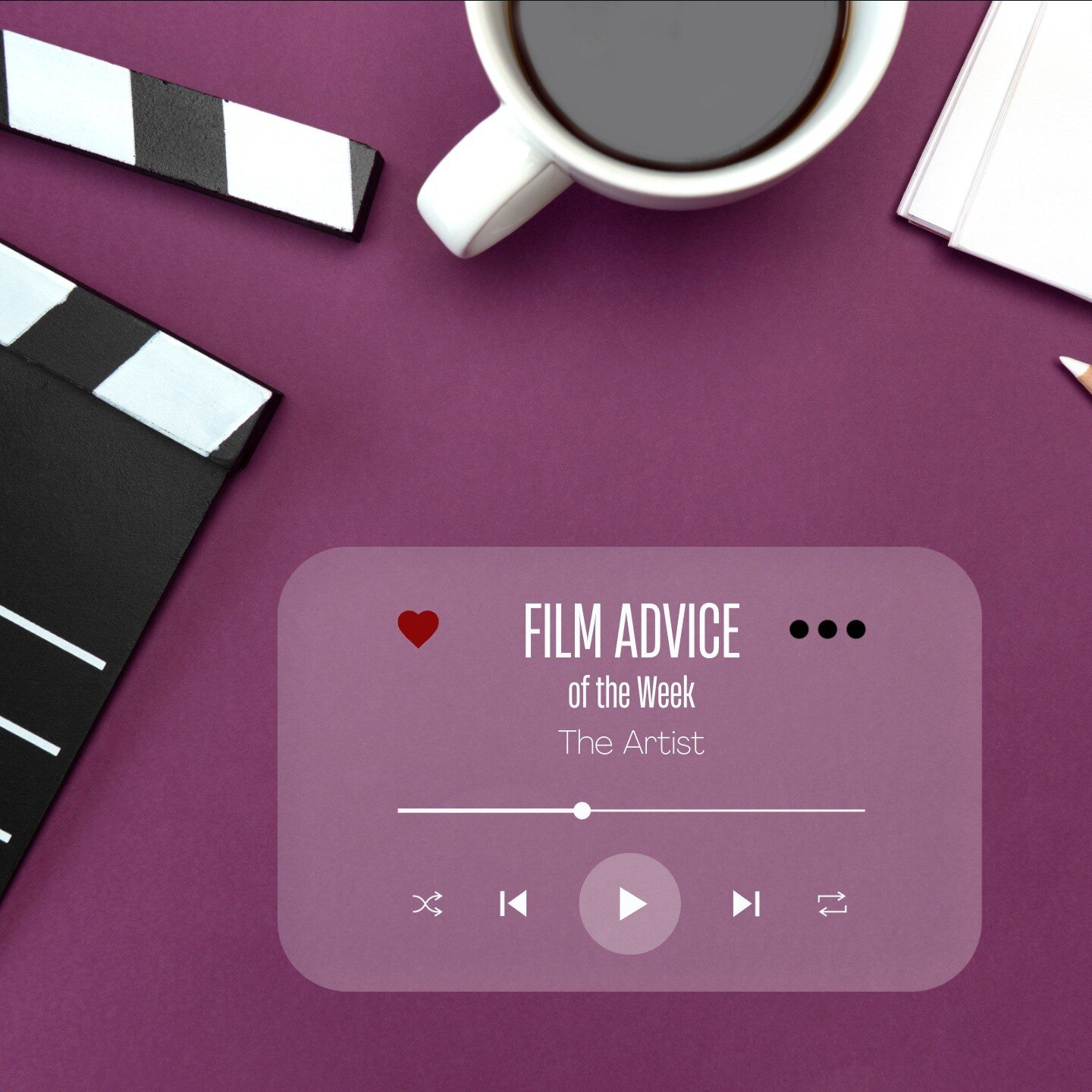 FILM ADVICE OF THE WEEK: Stuck writing your screenplay? Try putting together a playlist of songs that remind you of your project, the tones you want to include, or even how you feel when you are writing your project. Music is a great way to help you 