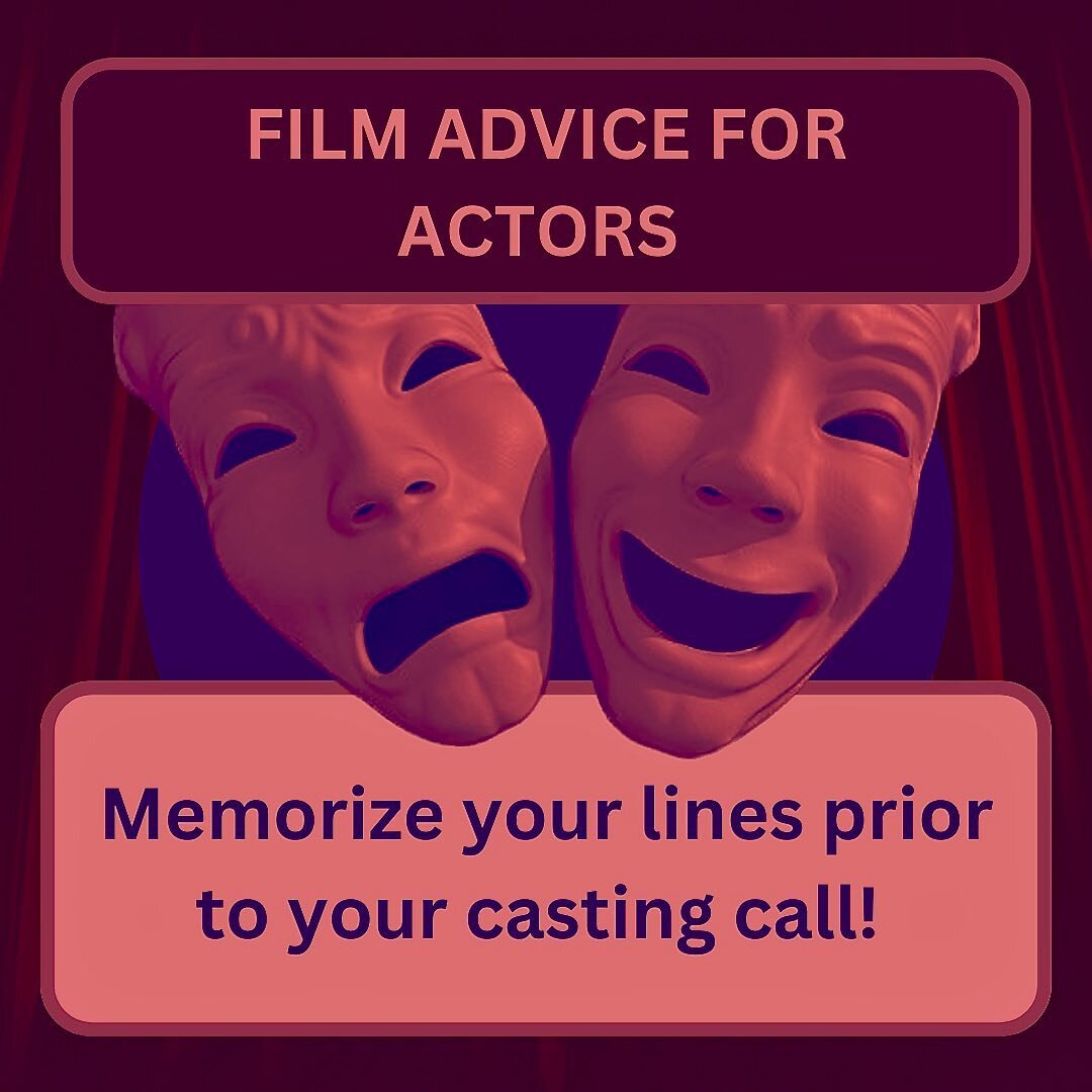 Here is your film advice of the week!: Make sure to memorize your lines prior to your casting call. Reading lines without memorizing them first is a common occurrence and can hinder your audition! 🎭🎥 #filmmaking #deathsvisage #Orlandofilmmaker #UCF