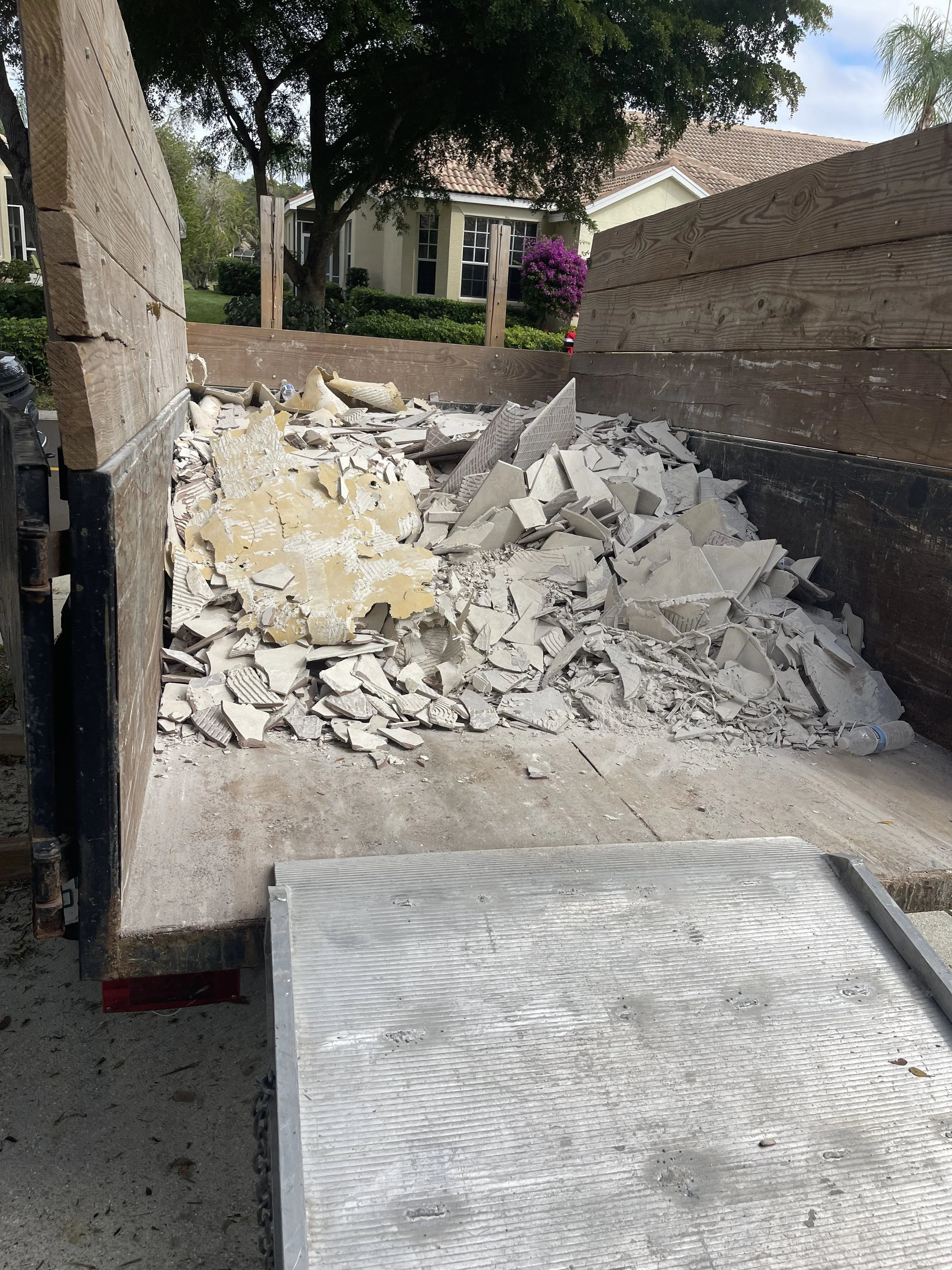 Flooring Removal Dump Loaded