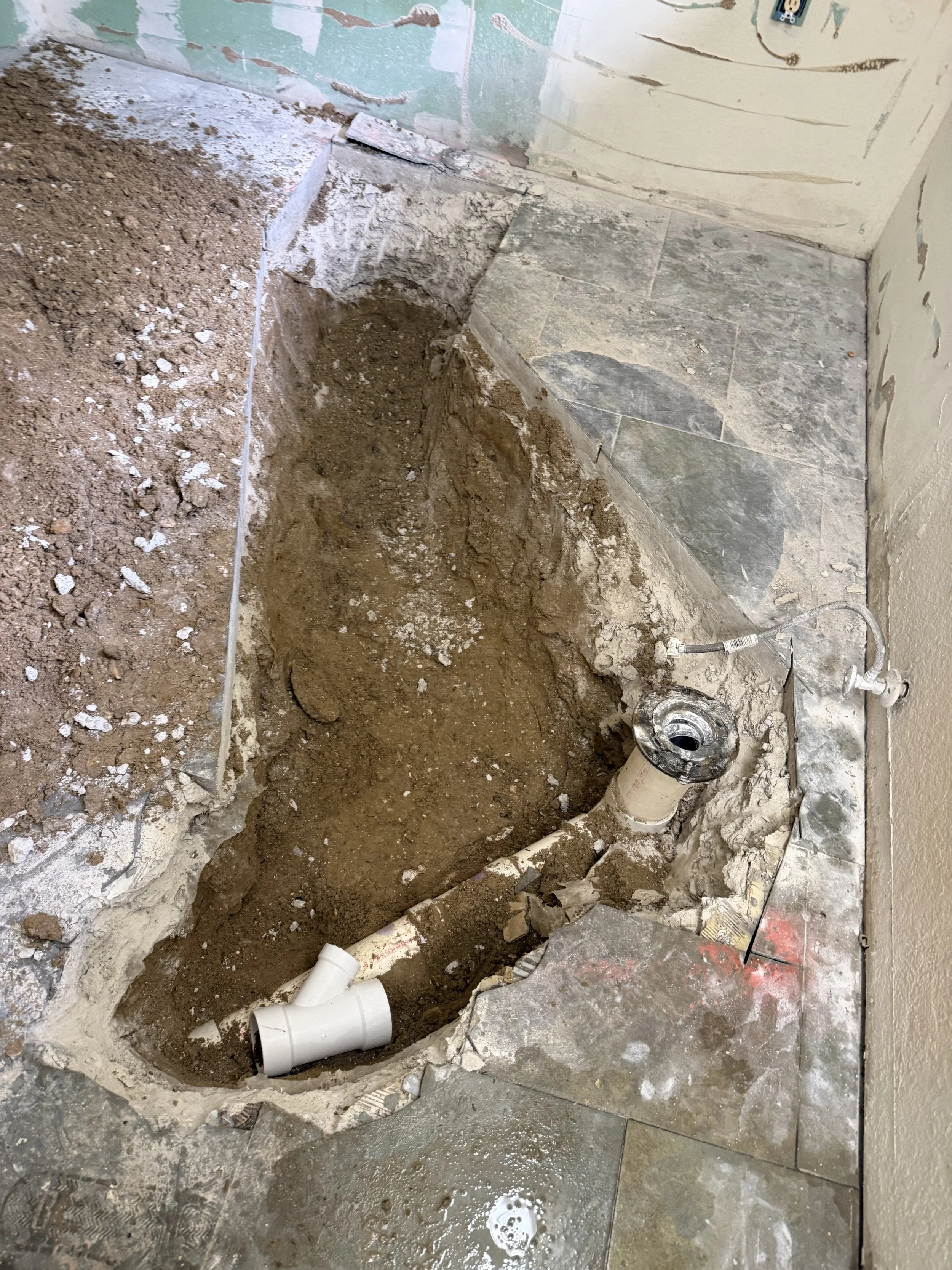 After Concrete Removed & trenched