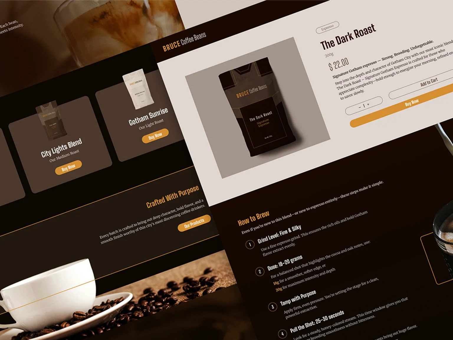 Bruce Coffee Beans Website