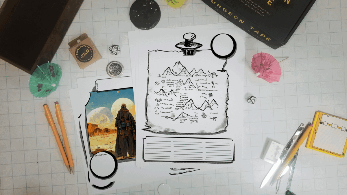 Item and Map Sheets! — Dungeon Tape Innovative Products that Make D&D