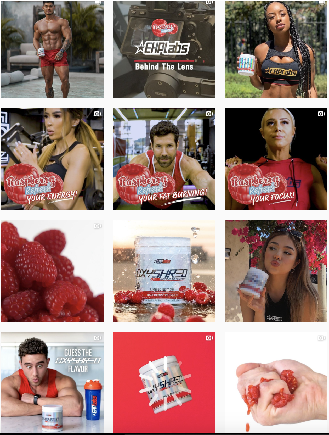 EHPlabs OxyShred Raspberry Refresh — product launch social media strategy by Catalyst Communications