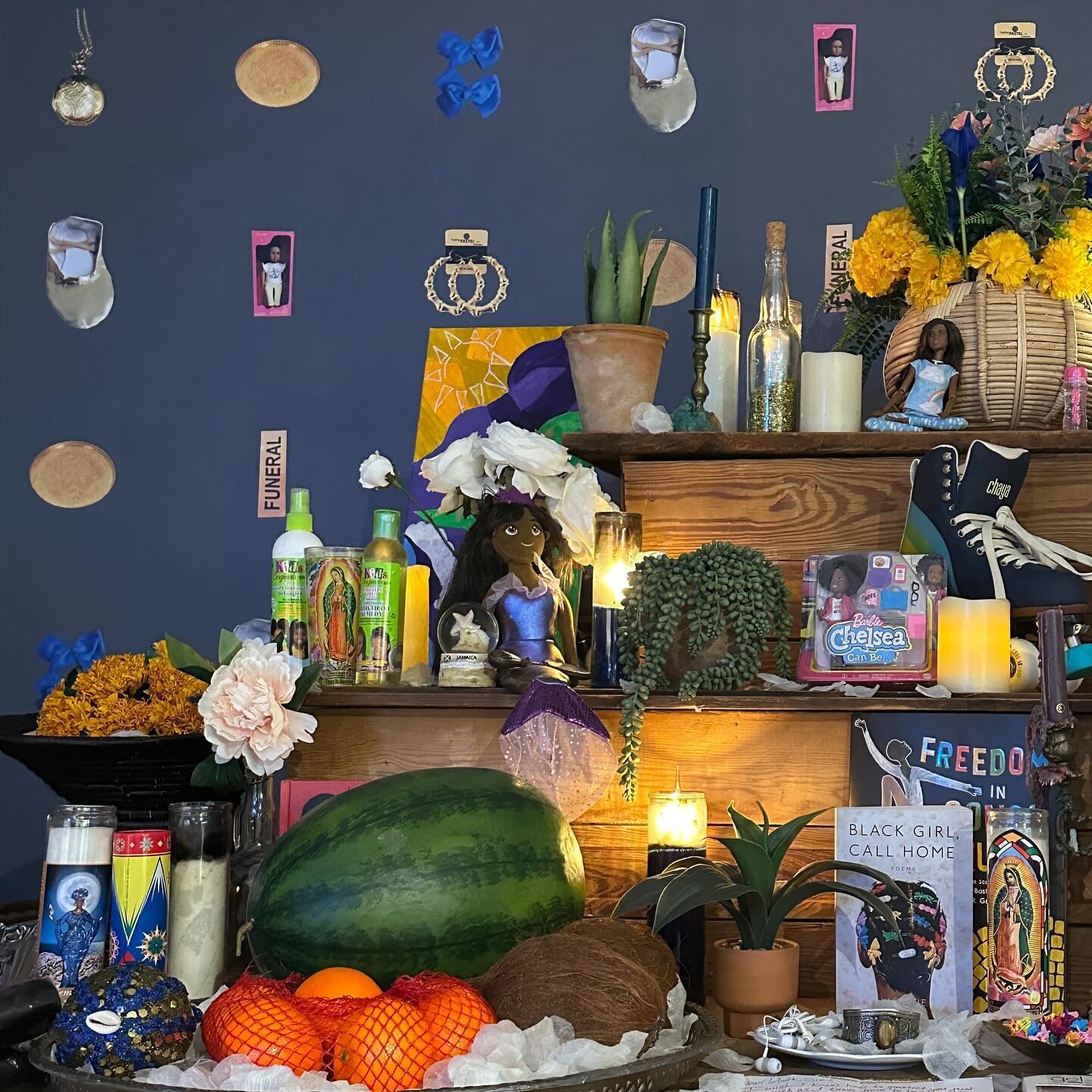 &ldquo;The Black Girlhood Altar&rdquo; honoring our beloved missing and murdered Black women and children @chicagoculturalcenter organized by @alongwalkhome