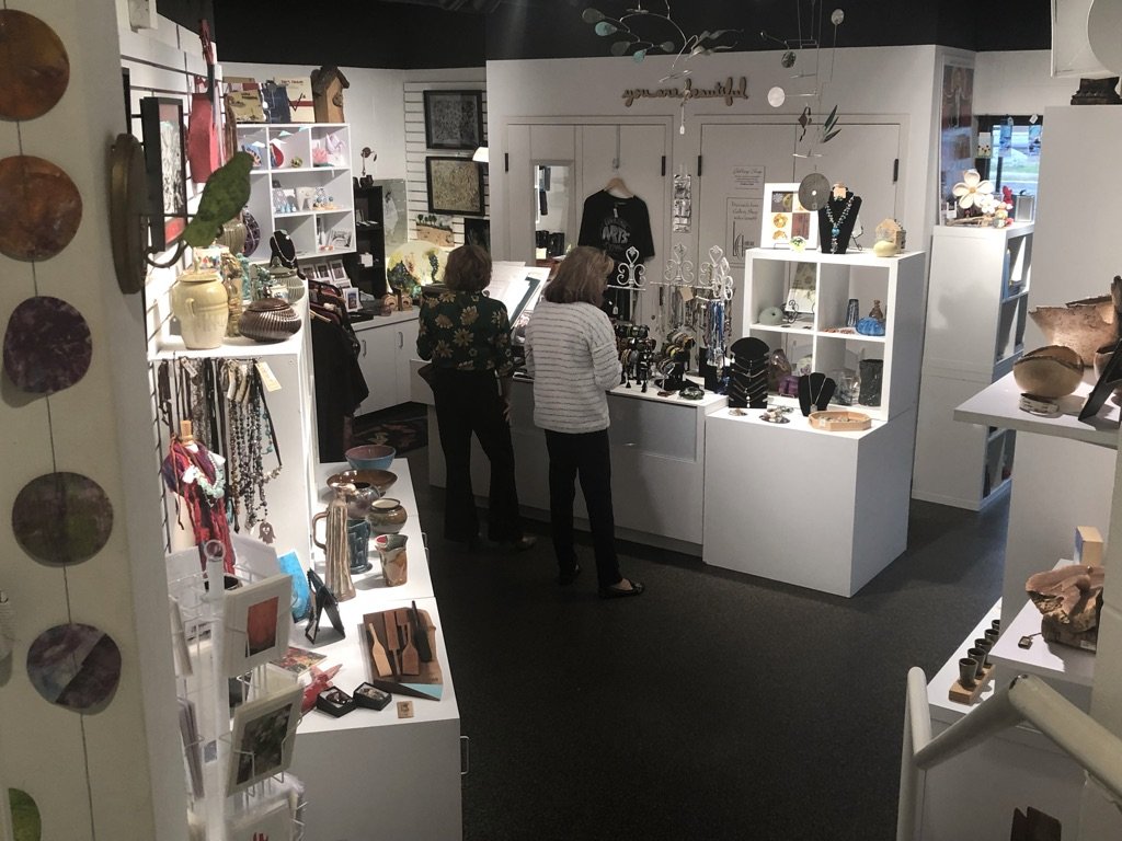 The LCA Gallery Shop, where ming gained retail experience, assisting customers and helping stock local artisan goods.