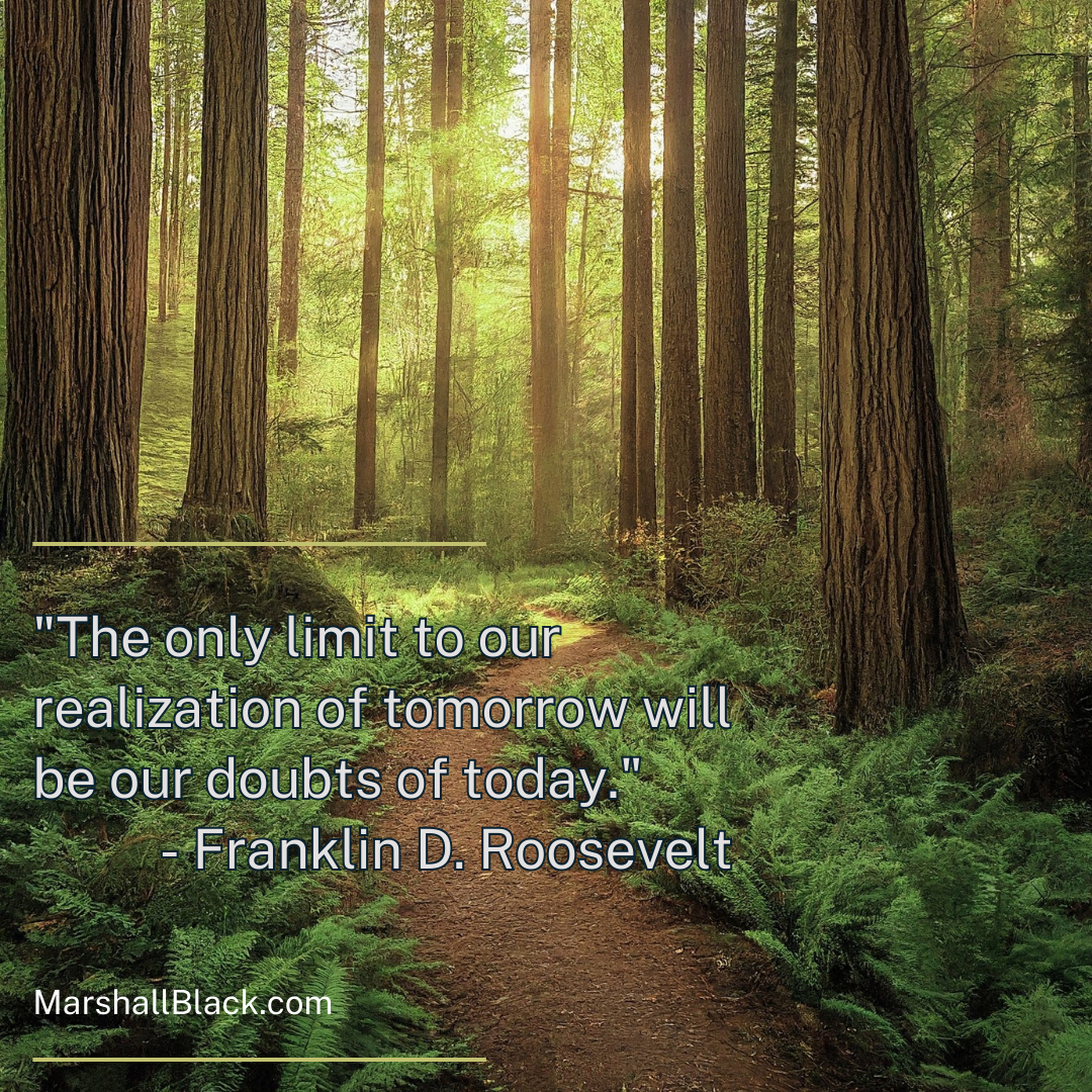 Doubt clouds our vision, but persistence clears the way. Keep pushing forward.