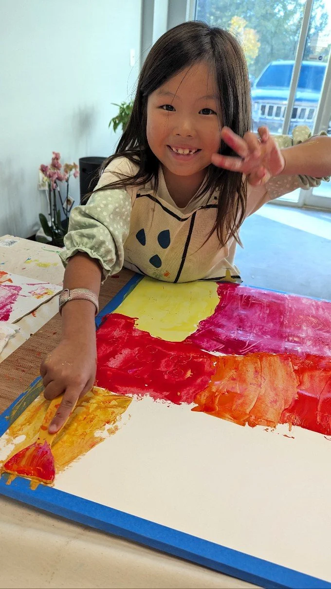 Scrape art - abstract painting