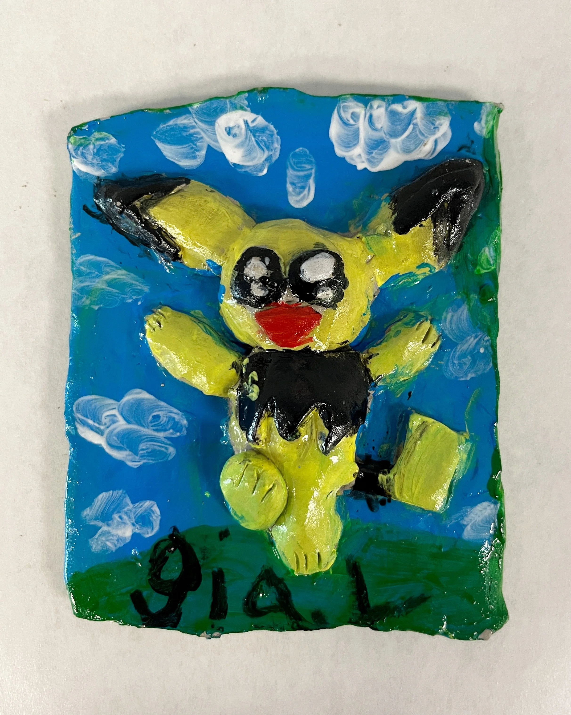 Clay relief sculpture