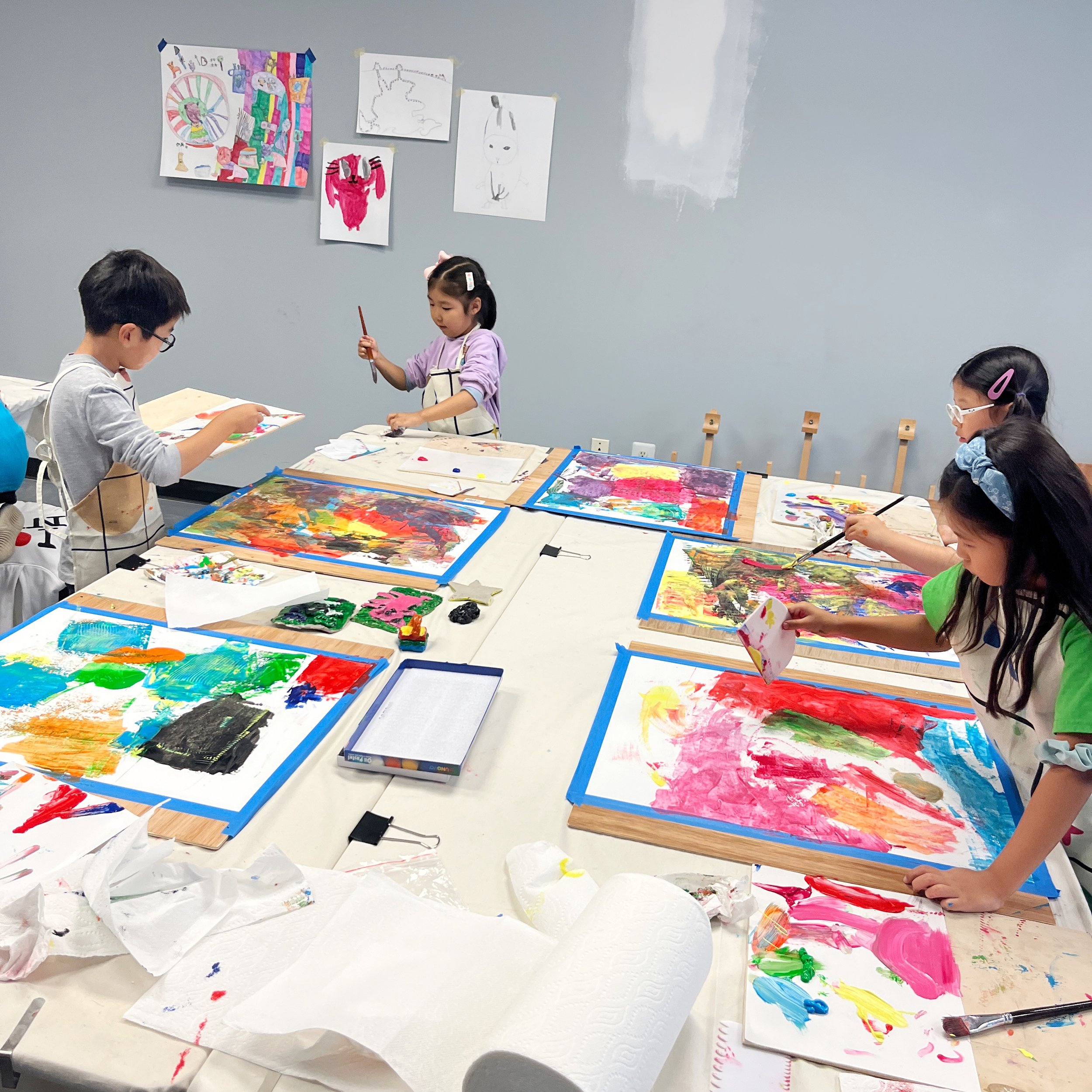 Scrape art - abstract painting