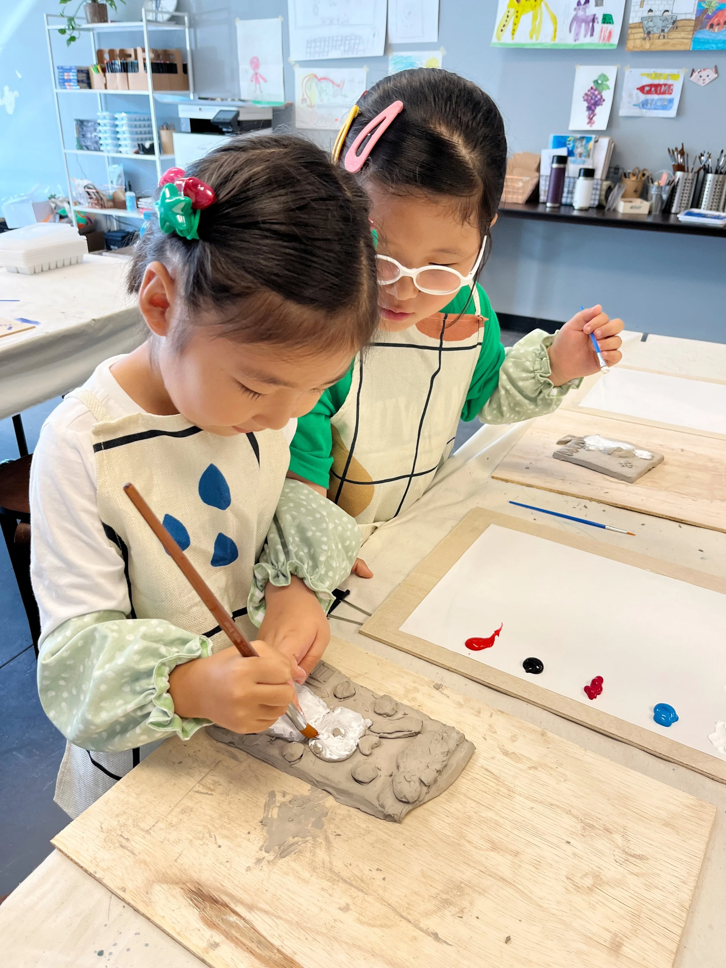 Clay relief sculpture