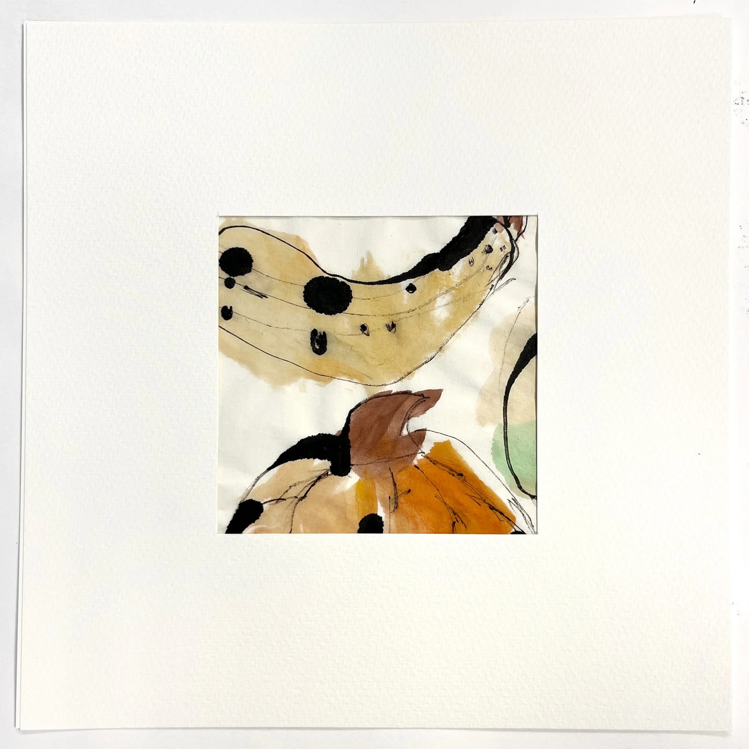 Sumi ink drawing - pumpkins