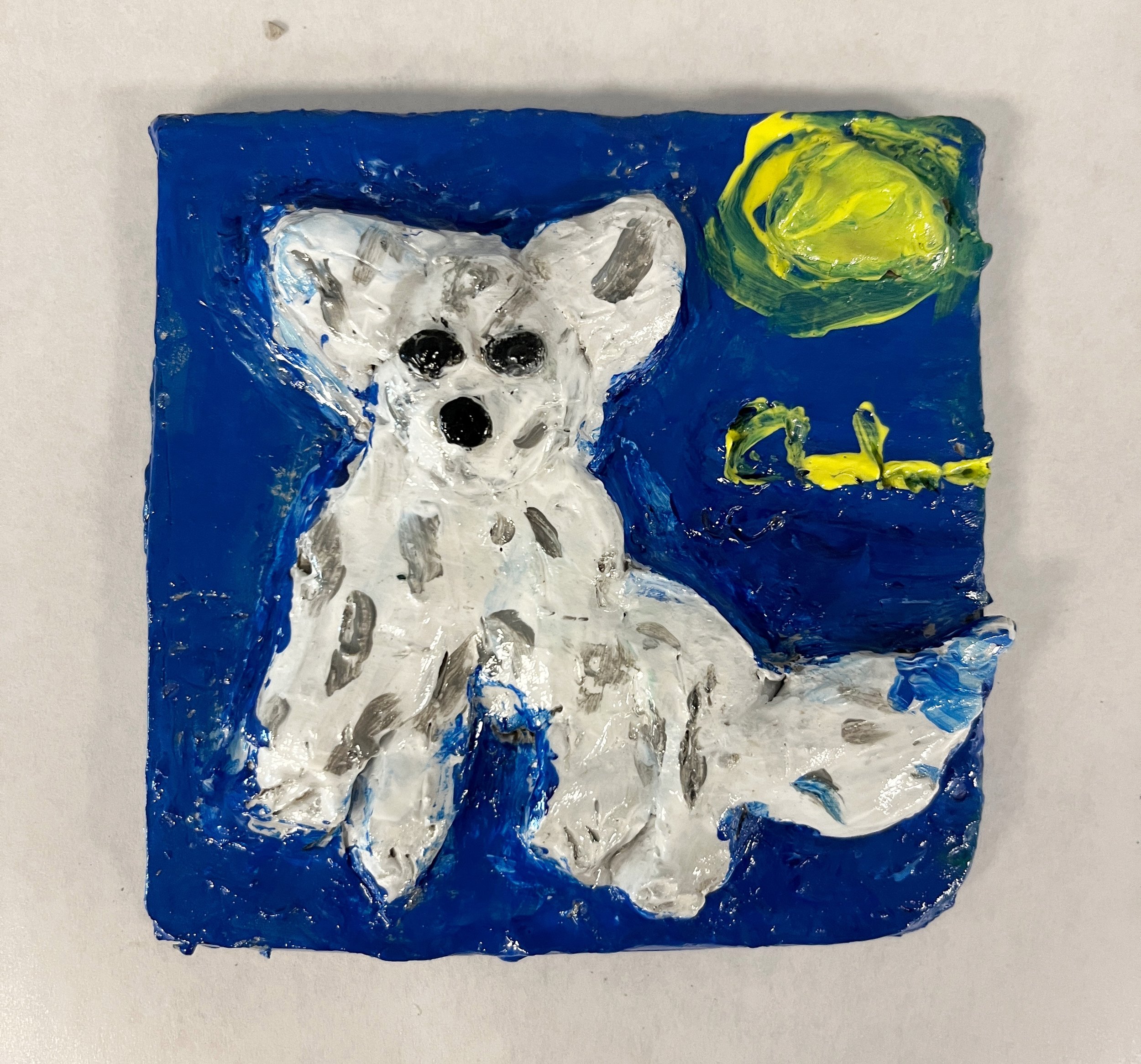 Clay relief sculpture