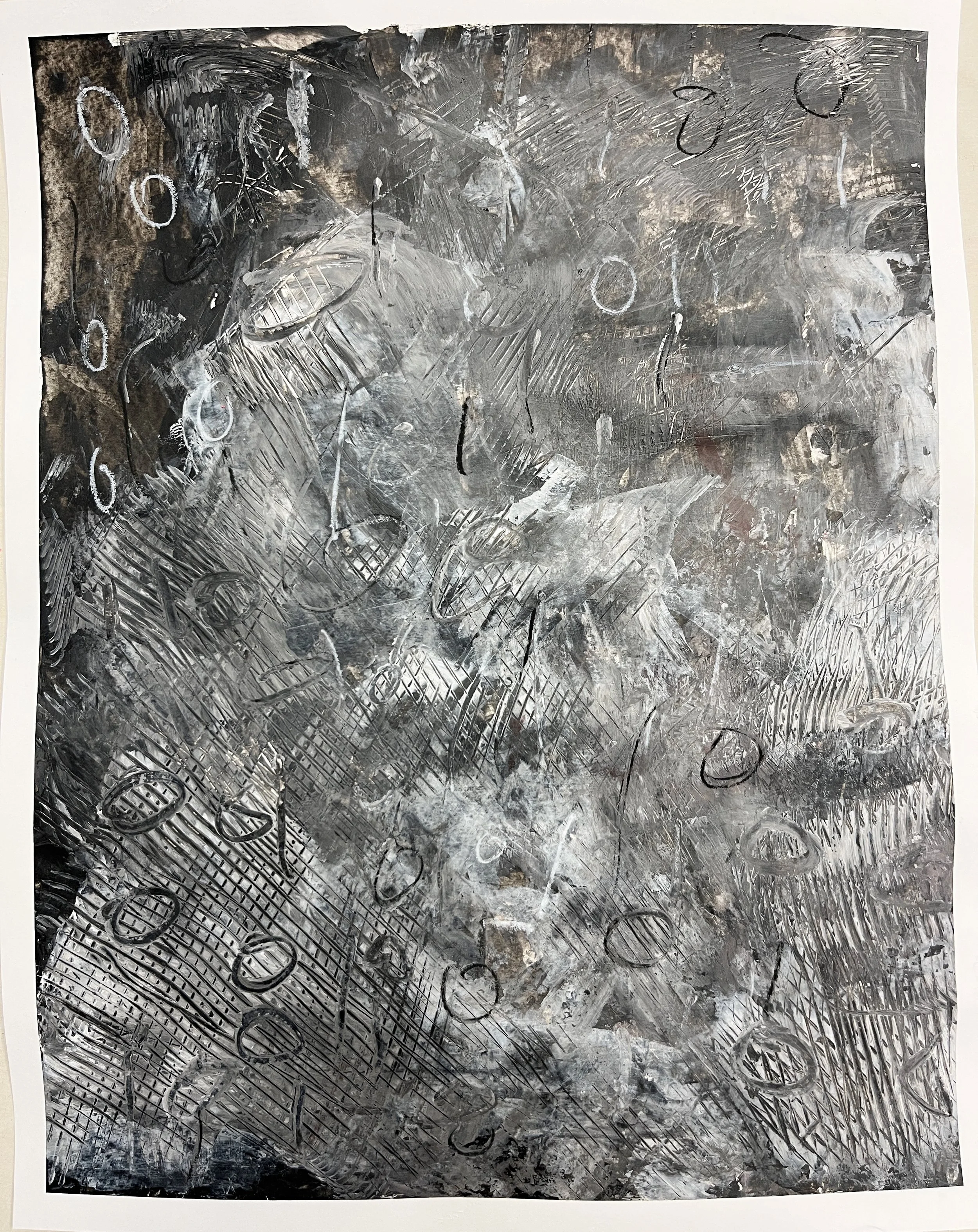 Scrape art - abstract painting