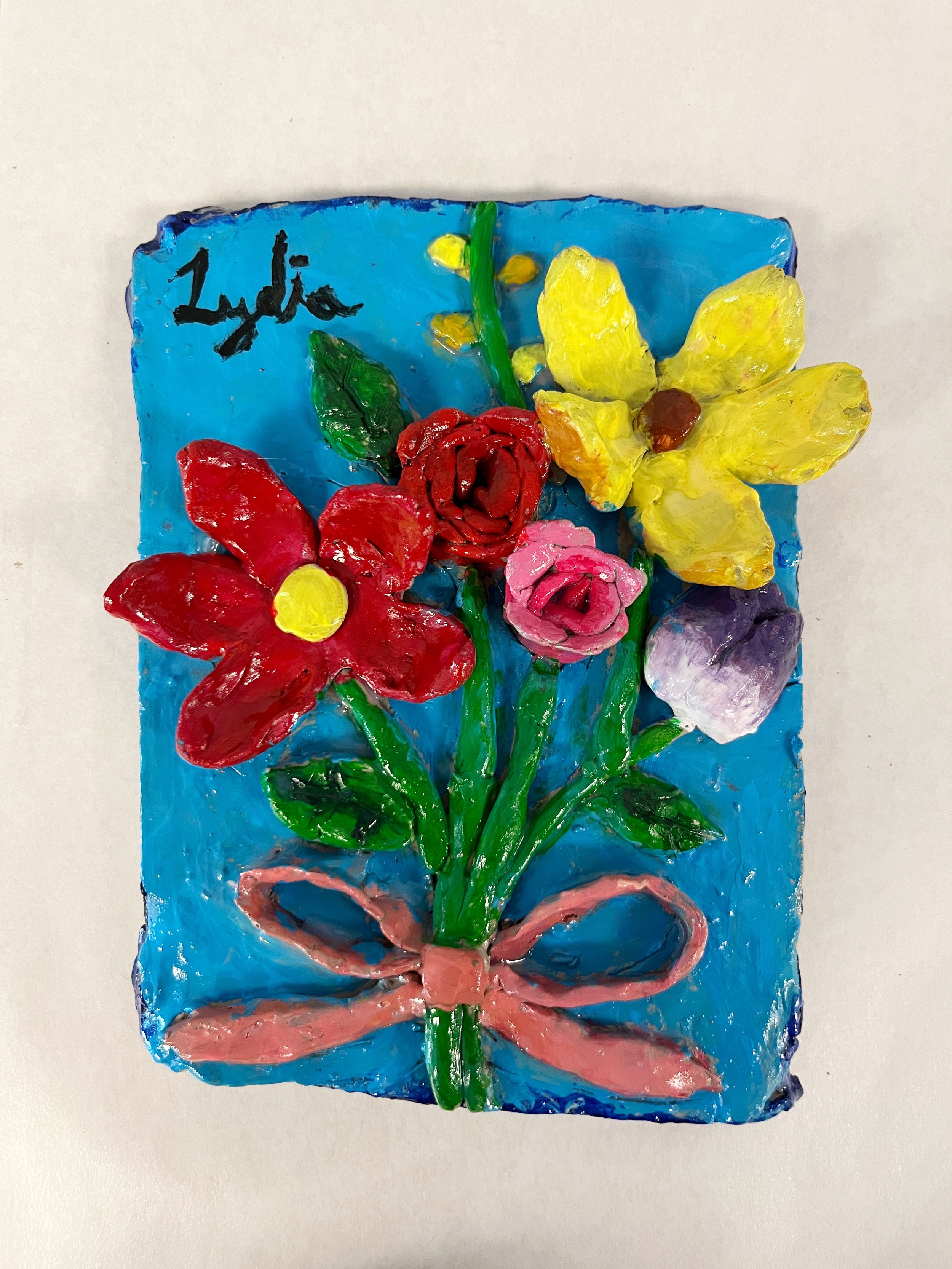 Clay relief sculpture